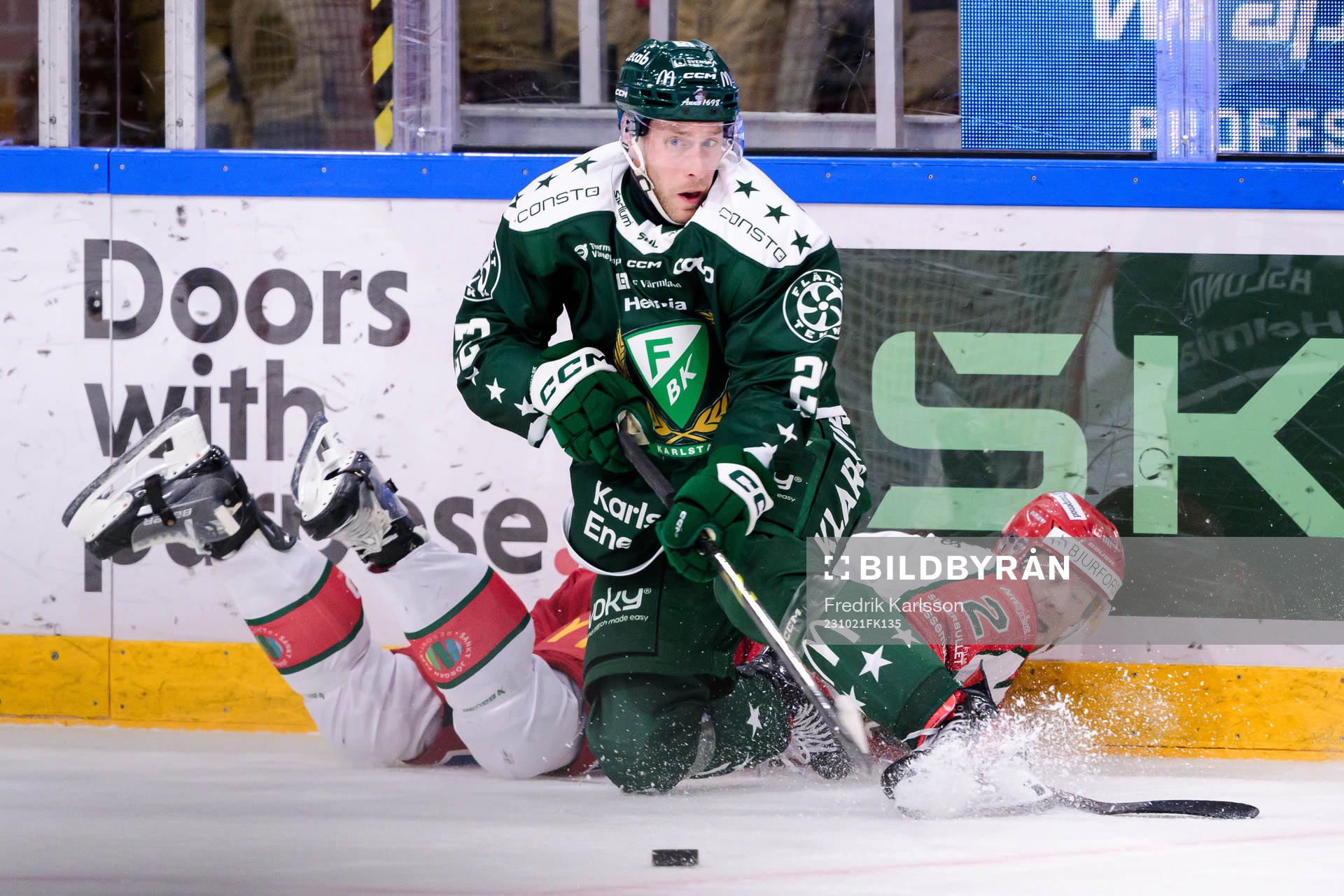 Färjestads Per Åslund och Frölundas Christian Folin