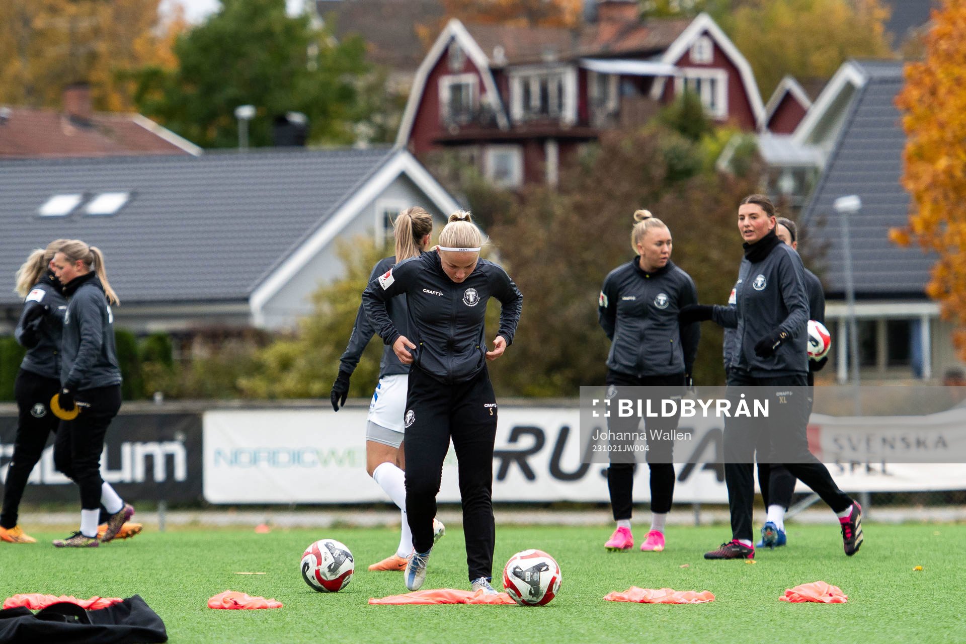 Trelleborgs spelare värmer upp