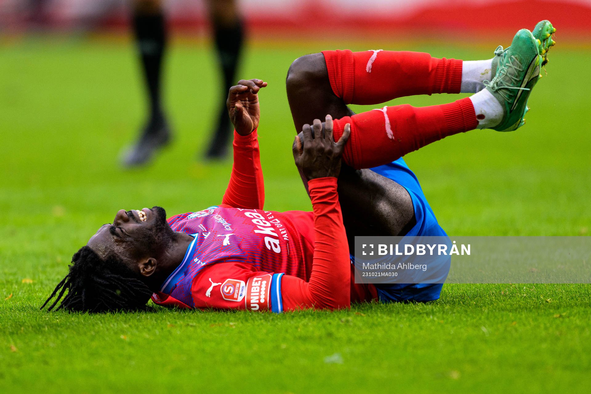 Helsingborgs Benjamin Acquah har ont