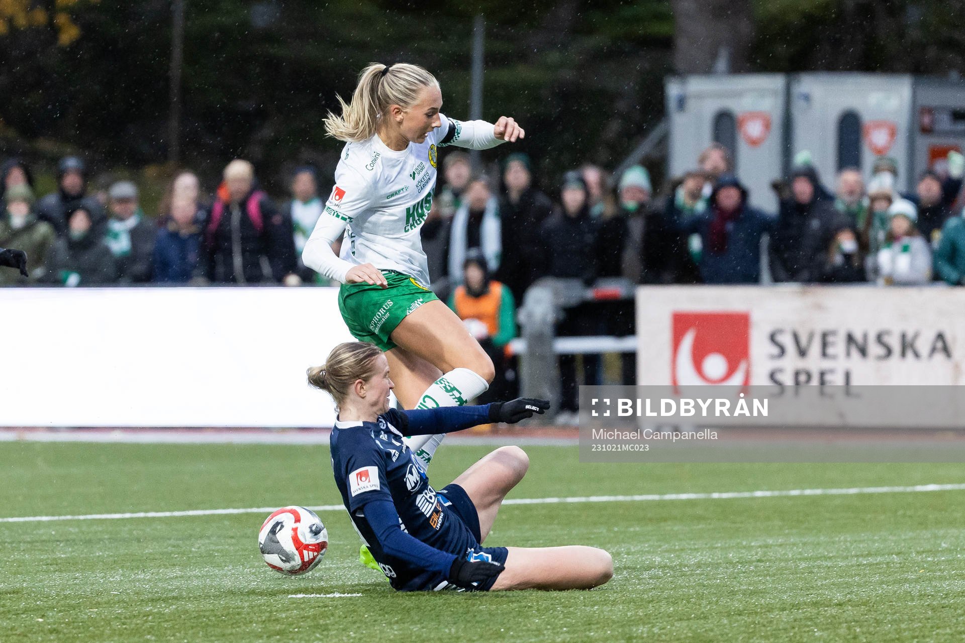 Hammarbys Ellen Wangerheim och Linköpings Emma Östlund