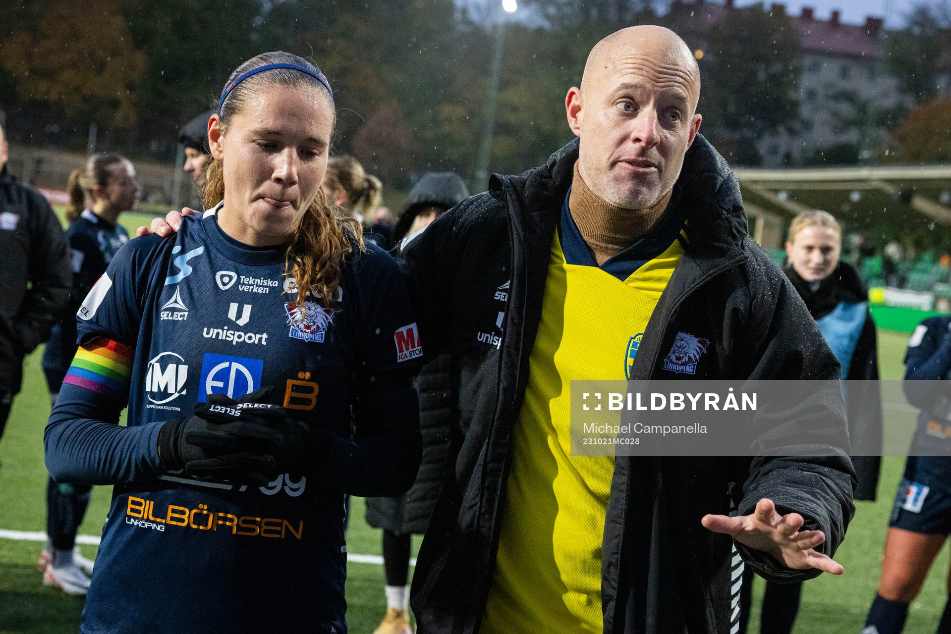 Linköpings Emma Lennartsson och tränare Anders Jacobson