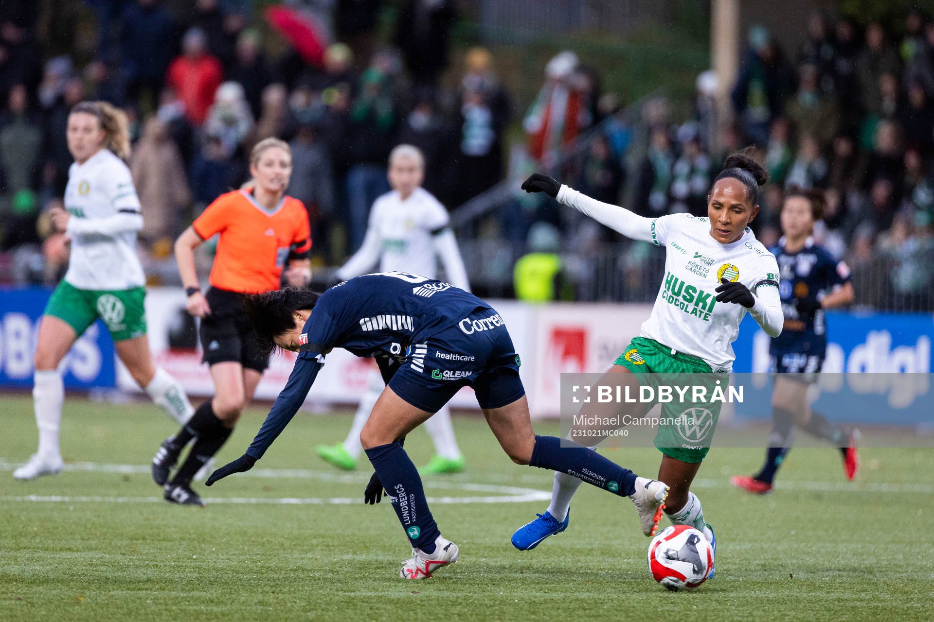 Linköpings Saori Takarada och Hammarbys Madelen Janogy