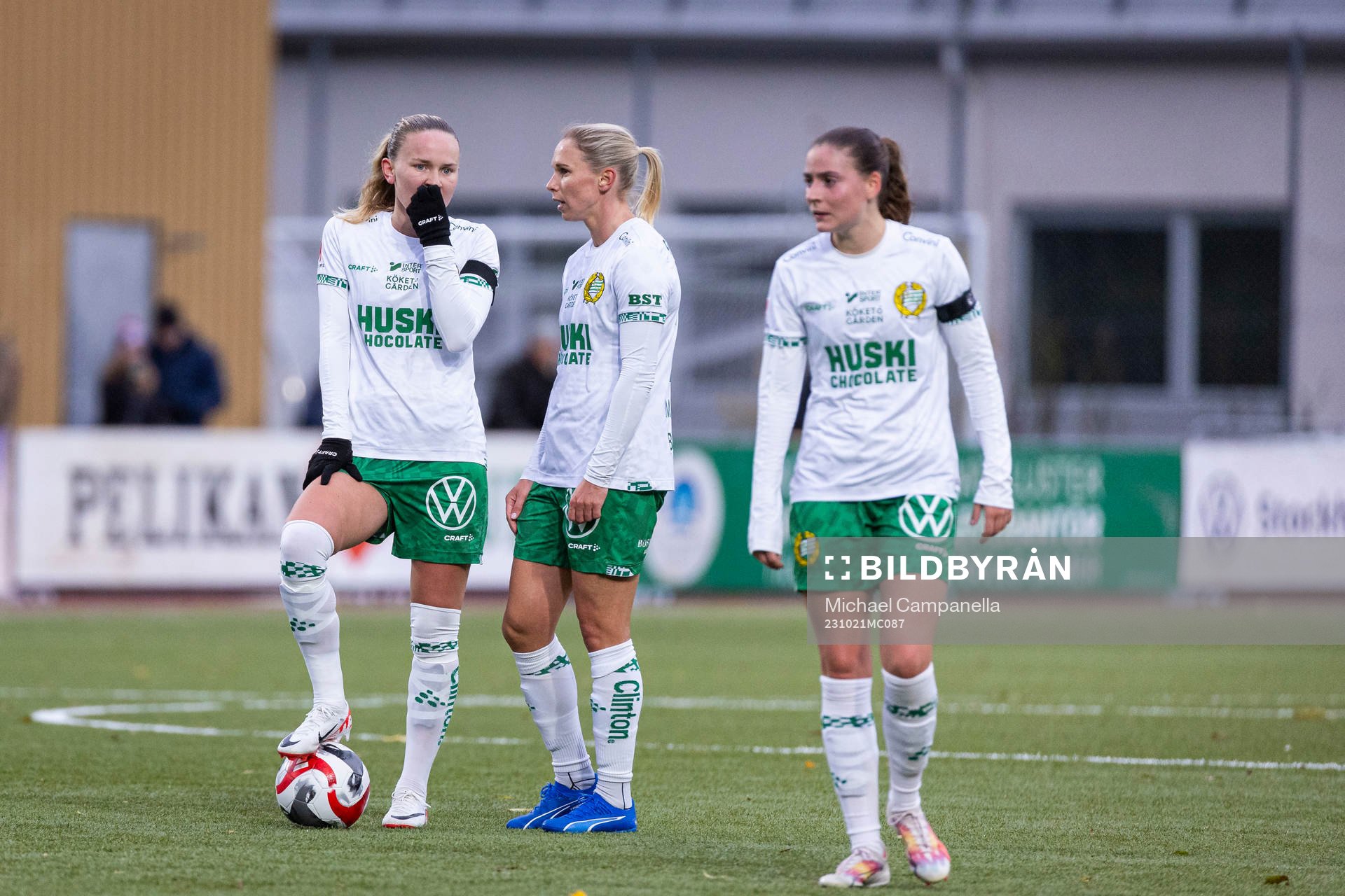 Hammarbys Matilda Vinberg, Jonna Andersson, Smilla Vallotto