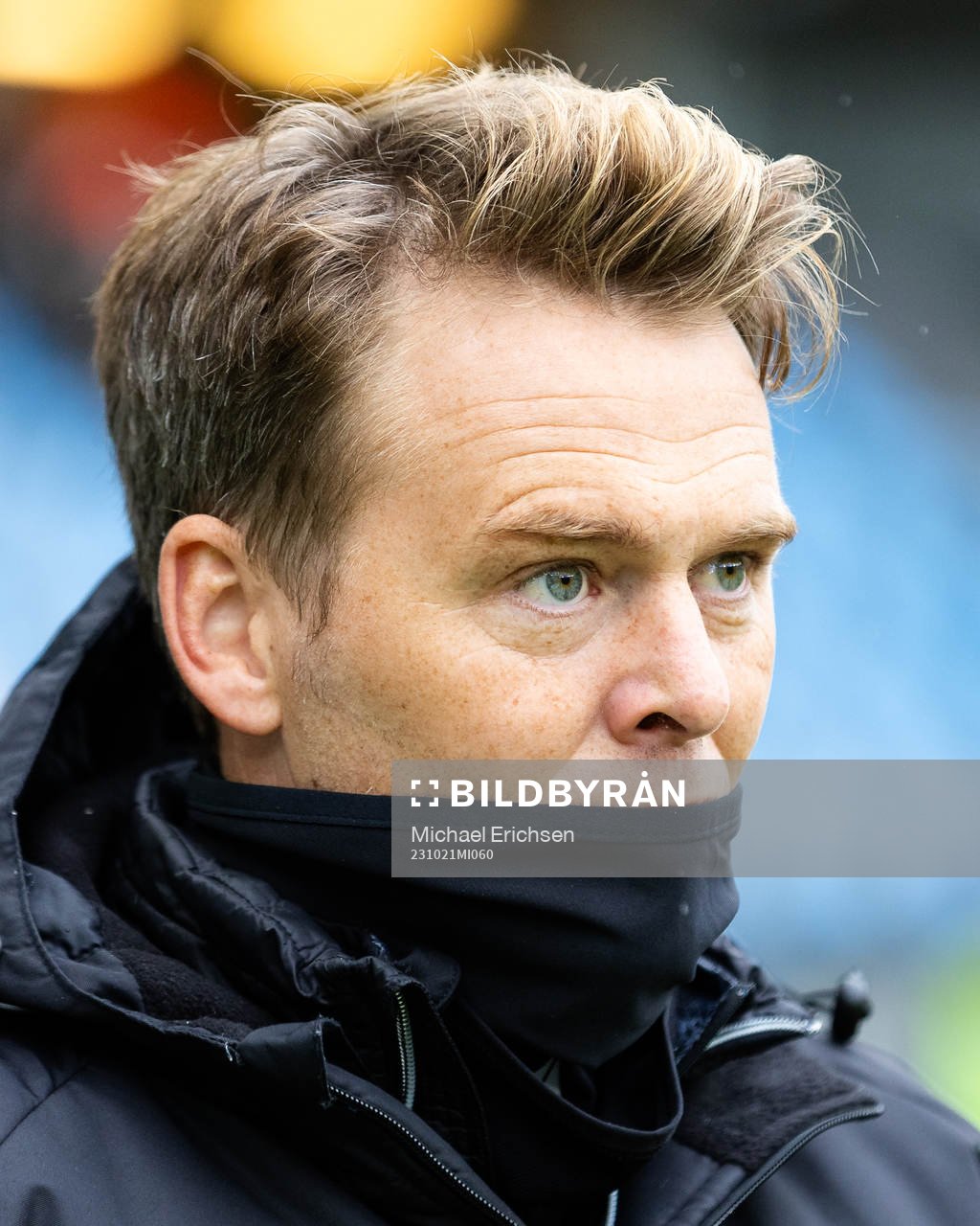 GAIS tränare Fredrik Holmberg innan fotbollsmatchen i