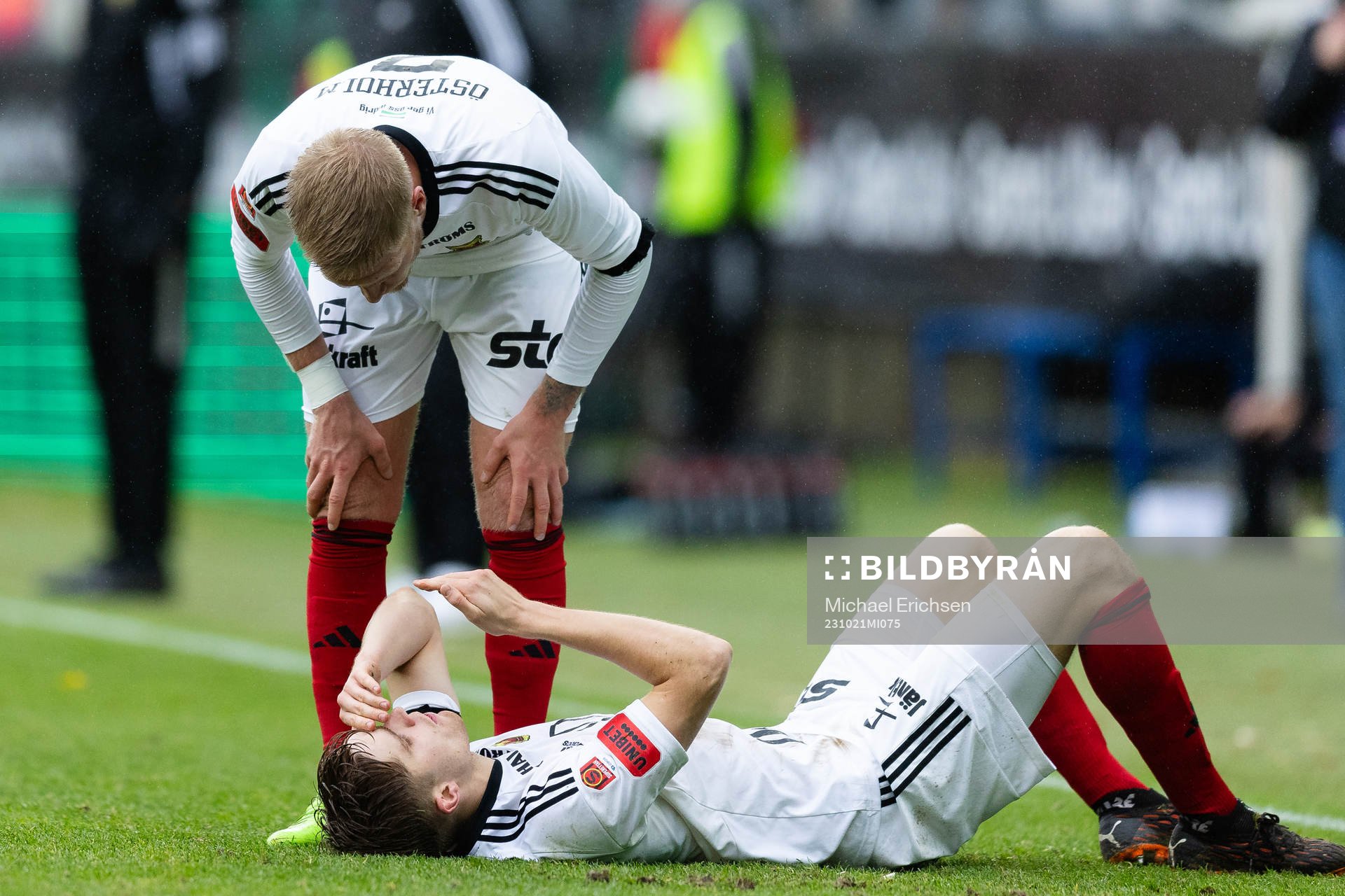 Östersunds Jakob Hedenquist liggande