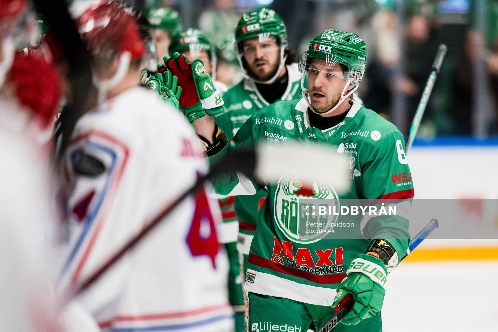 Rögle BKs Linus Sandin jublar