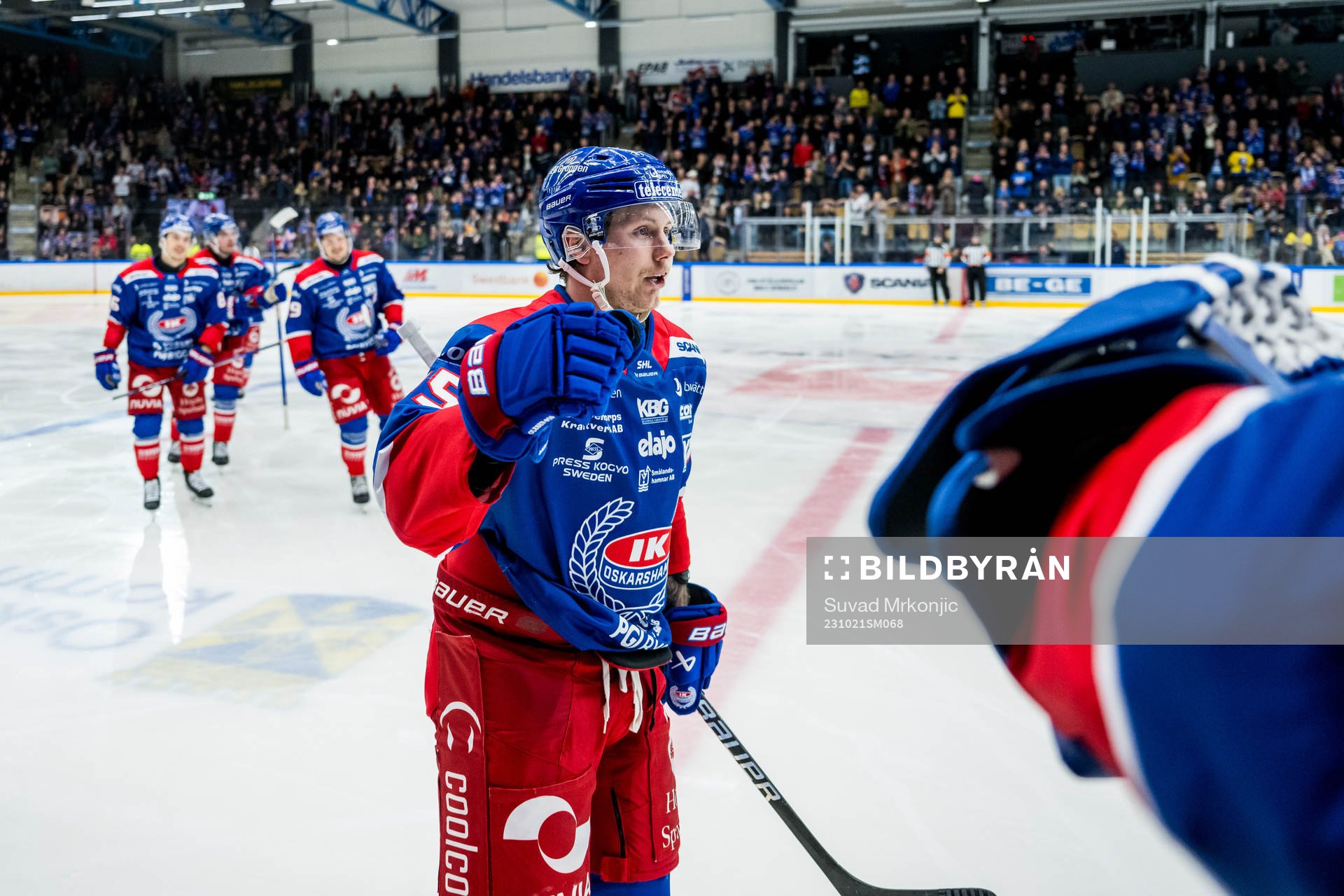 Oskarshamns Nick Olesen jublar