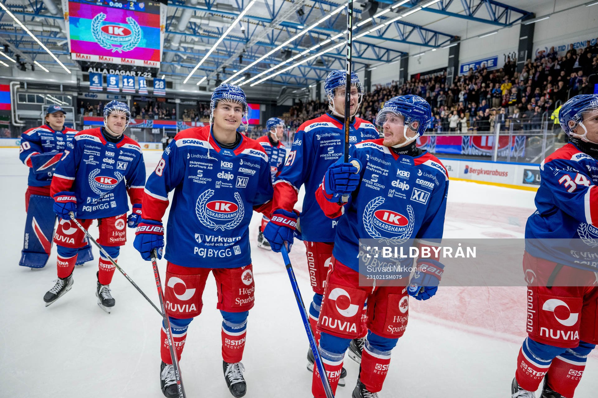 Oskarshamns spelare jublar