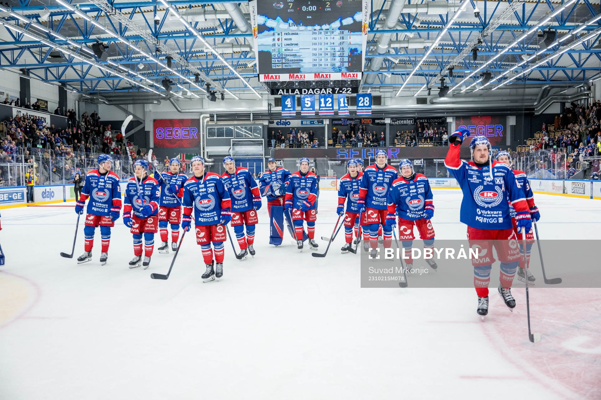 Oskarshamns spelare jublar