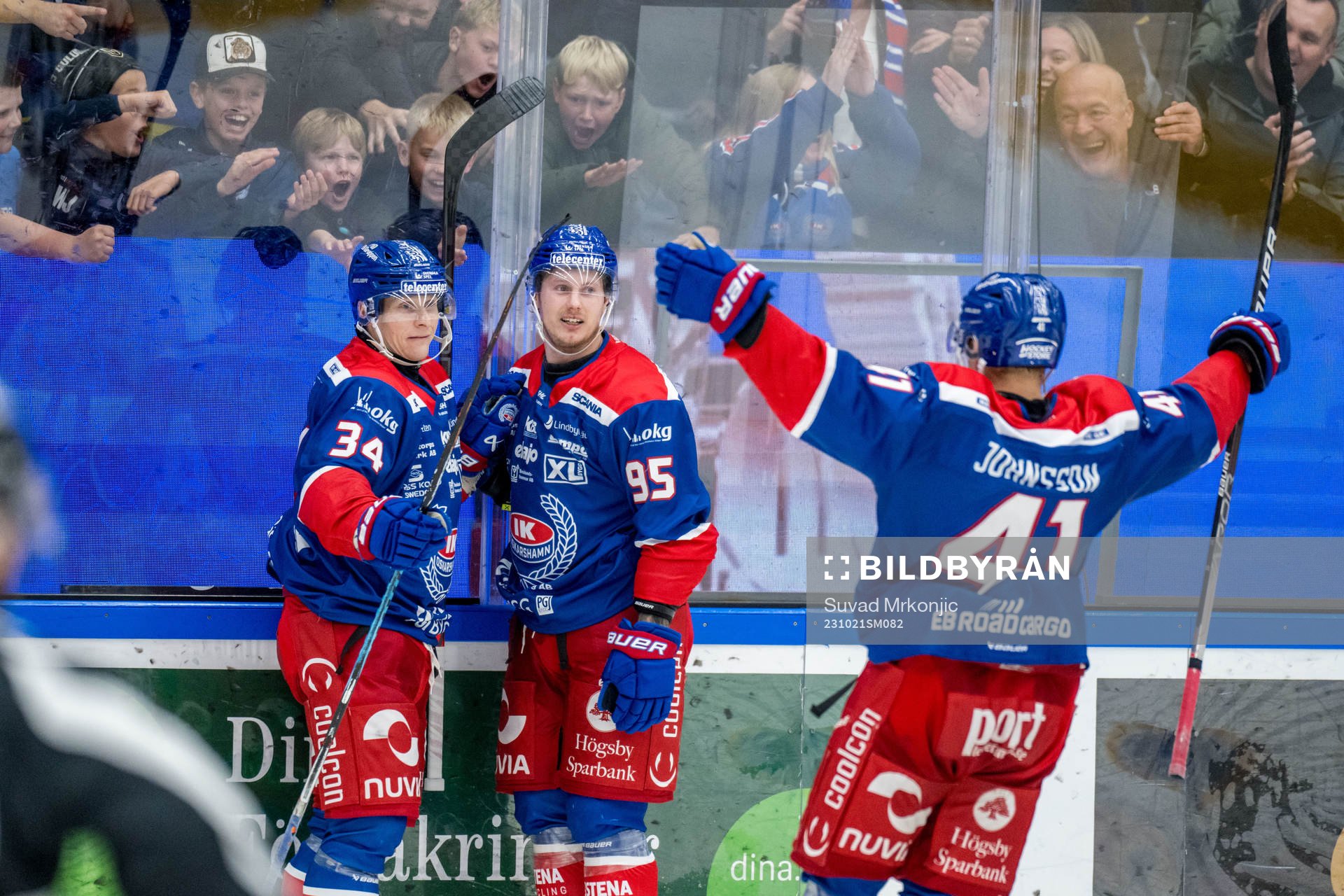 Oskarshamns Nick Olesen jublar