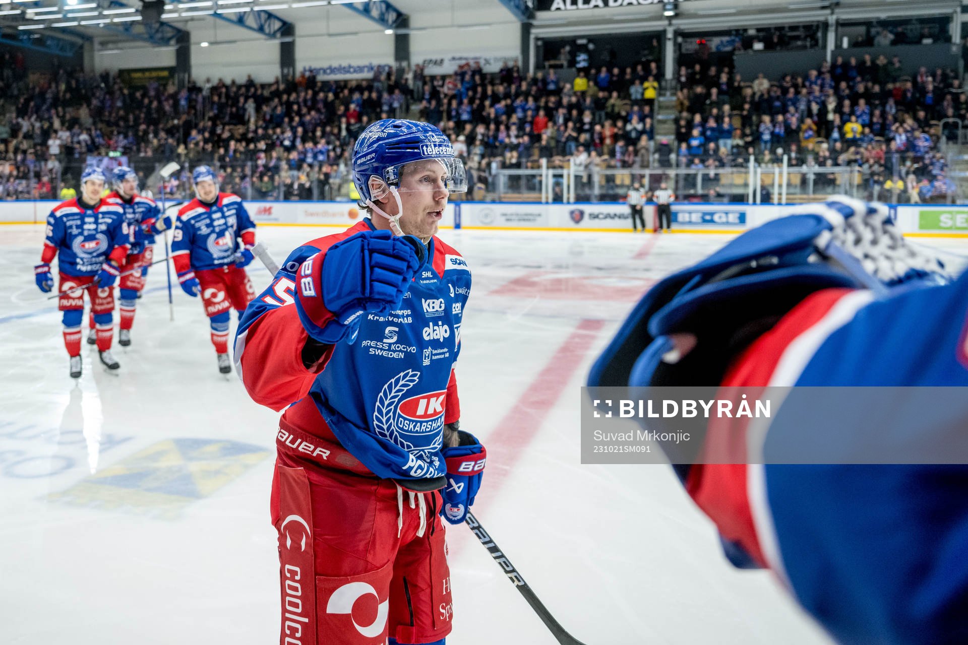 Oskarshamns Nick Olesen jublar