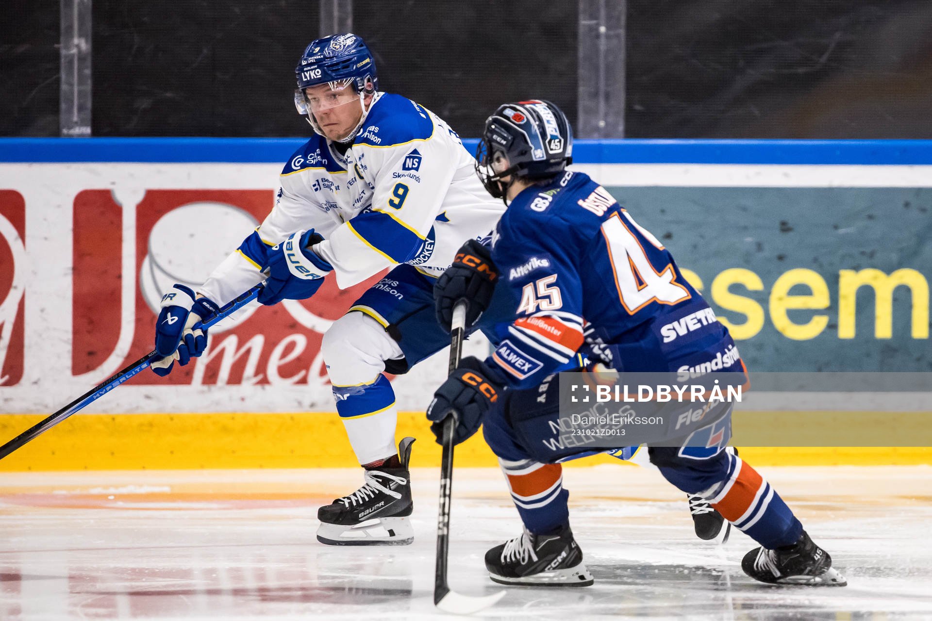 Leksands Patrik Zackrisson och Växjös Noah Östlund