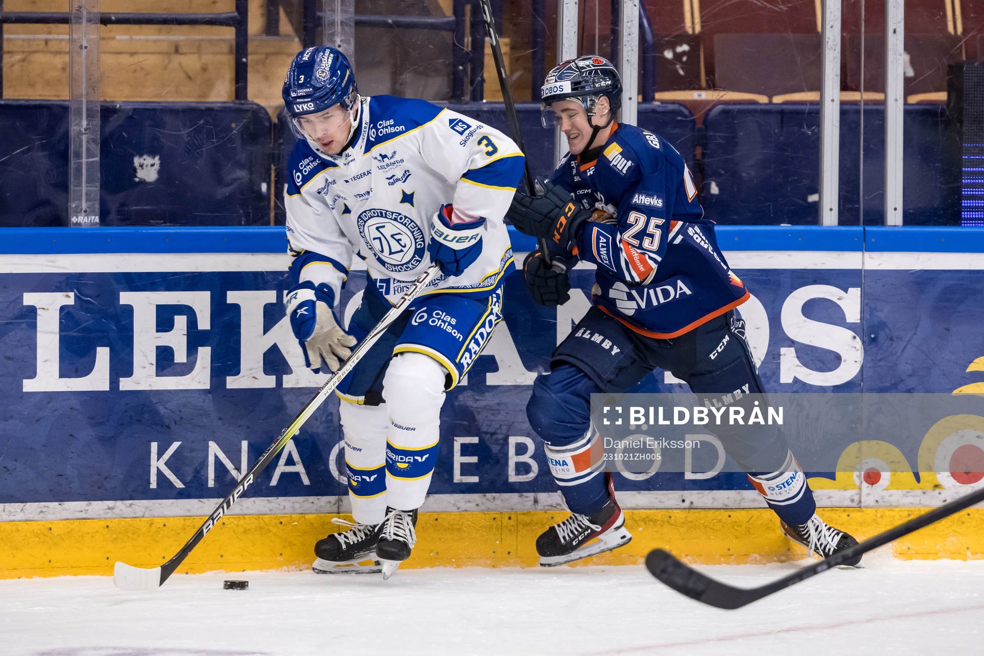 Leksands IFs Fred Nilsson och Växjö Lakers HCs Filip