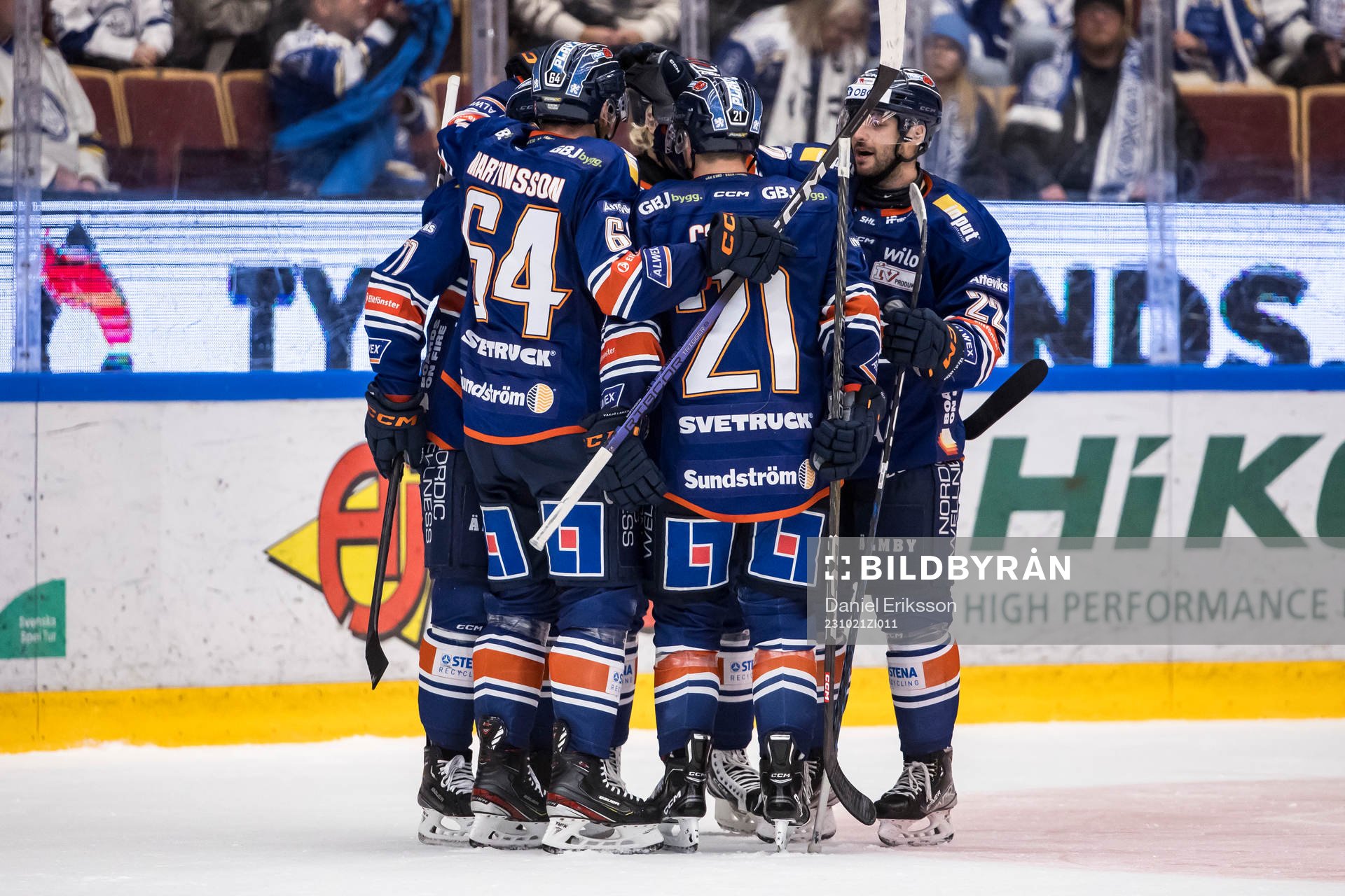 Växjös spelarna jublar