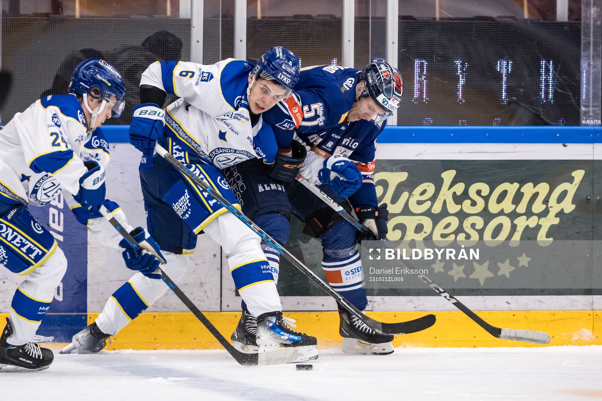 Leksands IFs Alexander Lundqvist och Växjö Lakers HCs