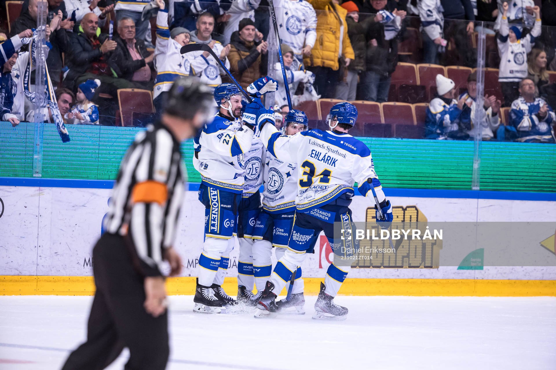 Leksands IFs Marek Hrivik jublar