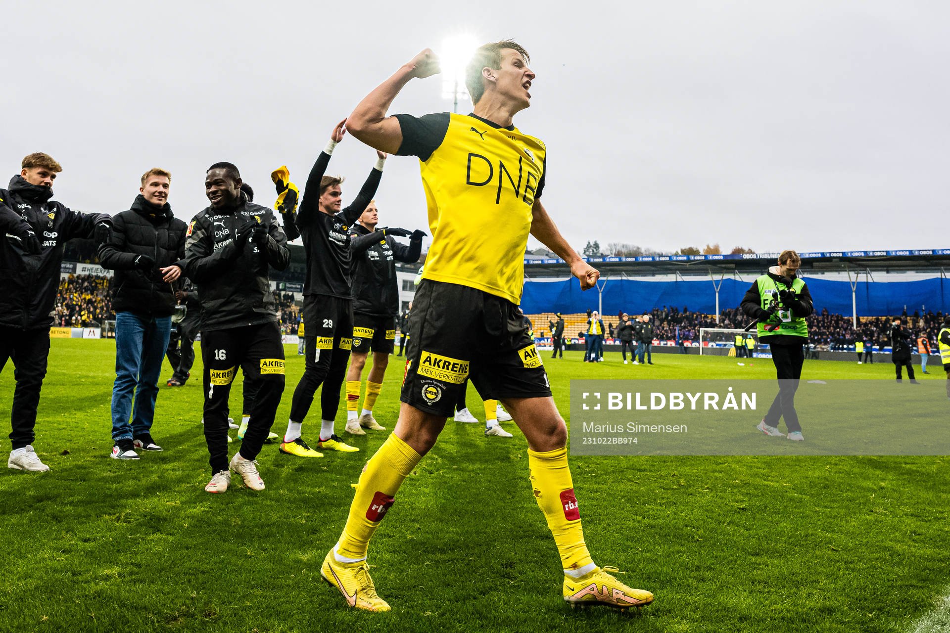 Thomas Lehne Olsen of Lillestrøm celebrates