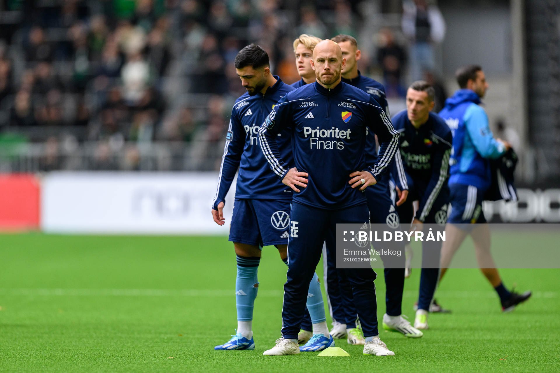 Djurgårdens Magnus Eriksson innan fotbollsmatchen i