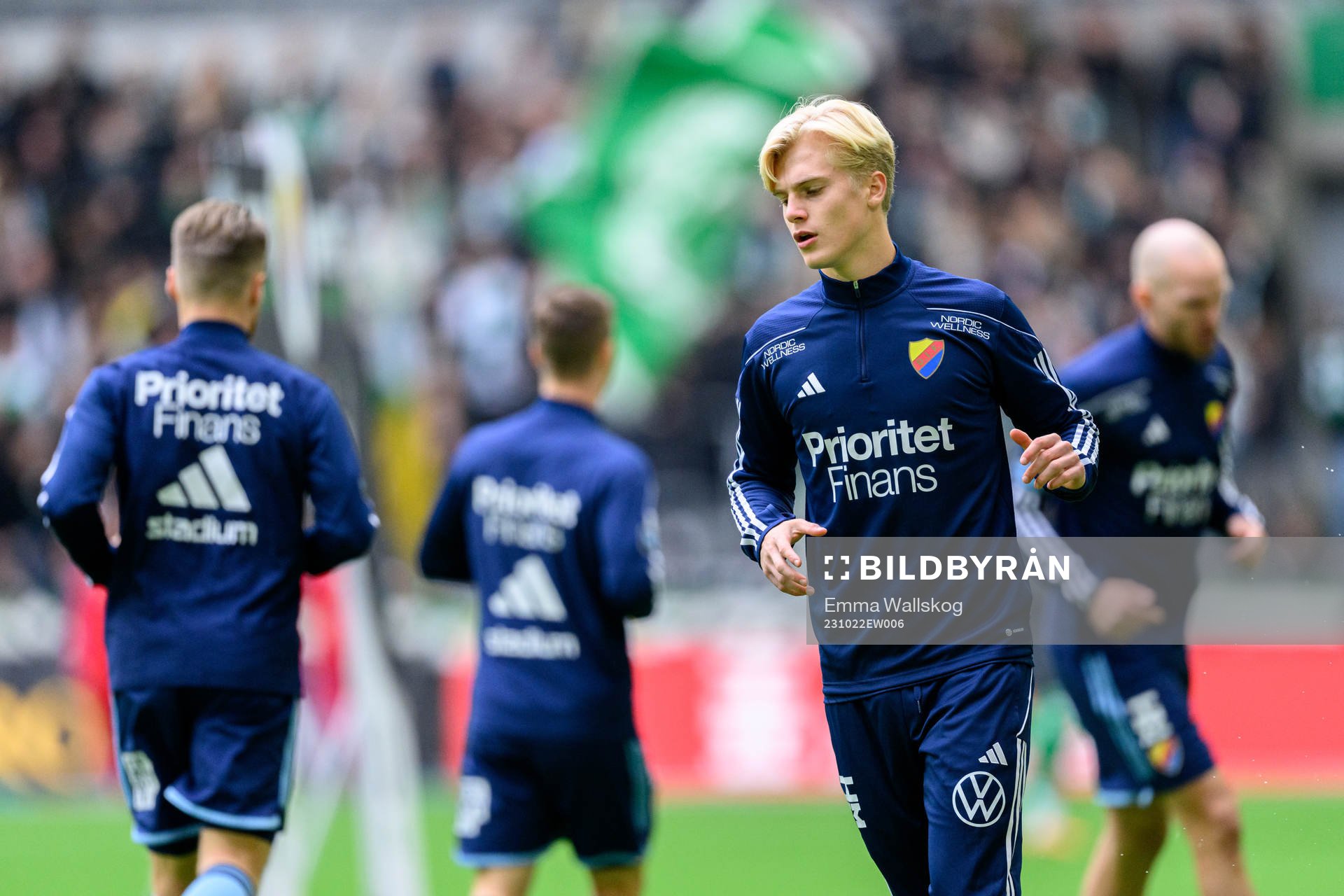 Djurgårdens Lucas Bergvall innan fotbollsmatchen i