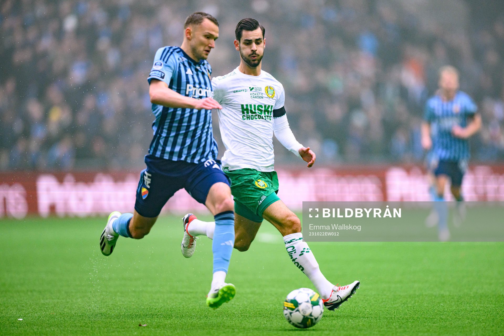 Djurgårdens Piotr Johansson och Hammarbys Adi Nalic