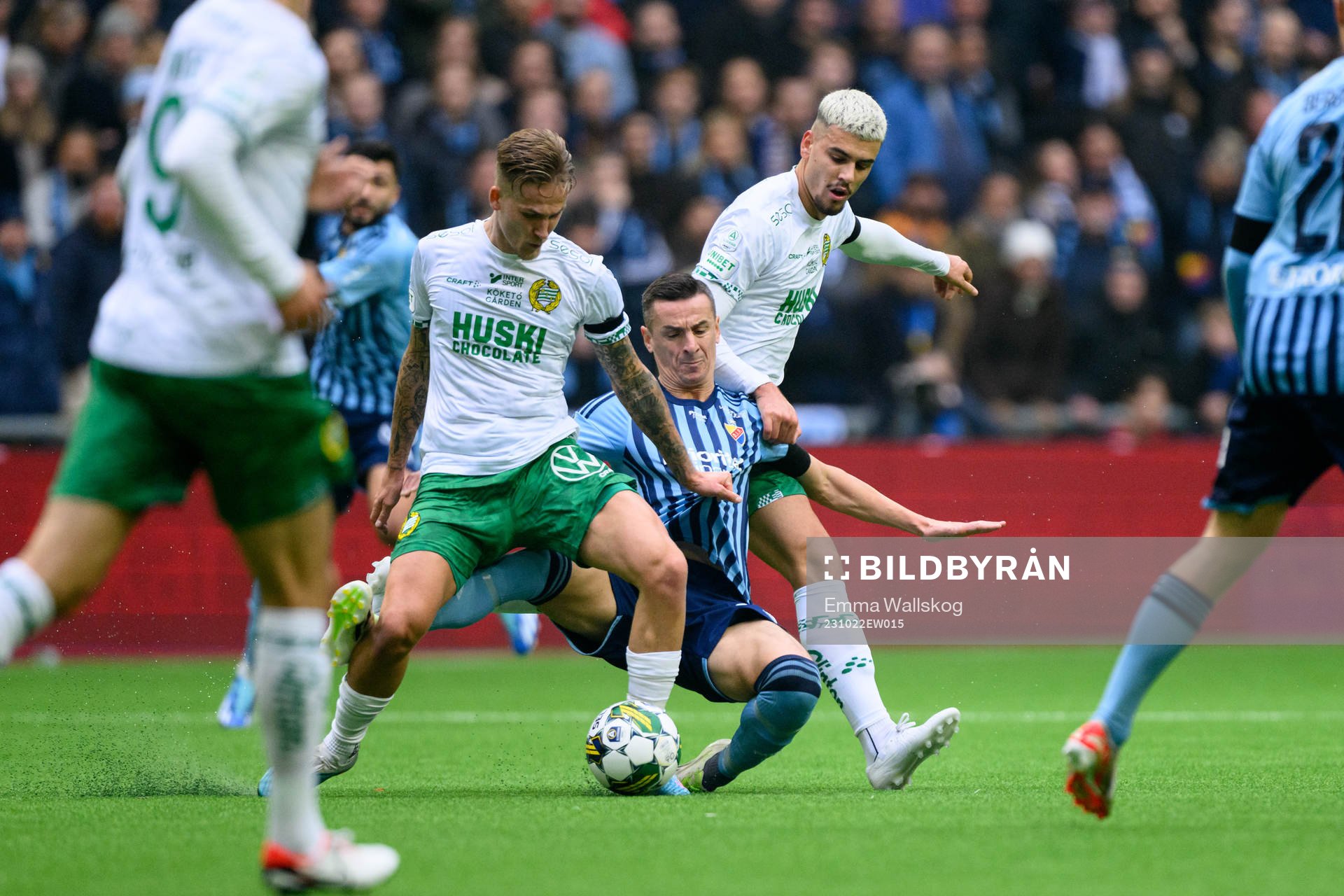 Hammarbys Fredrik Hammar och Edvin Kurtulus mot