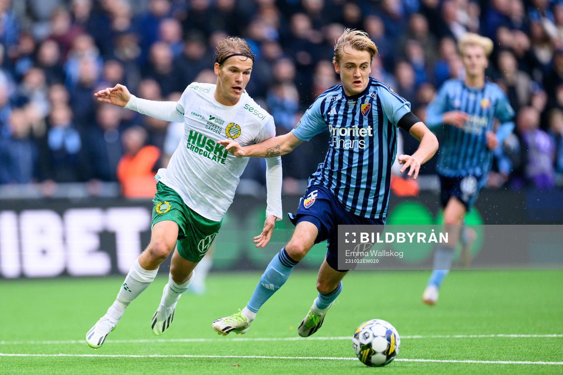 Hammarbys Markus Karlsson och Djurgårdens Oskar Fallenius