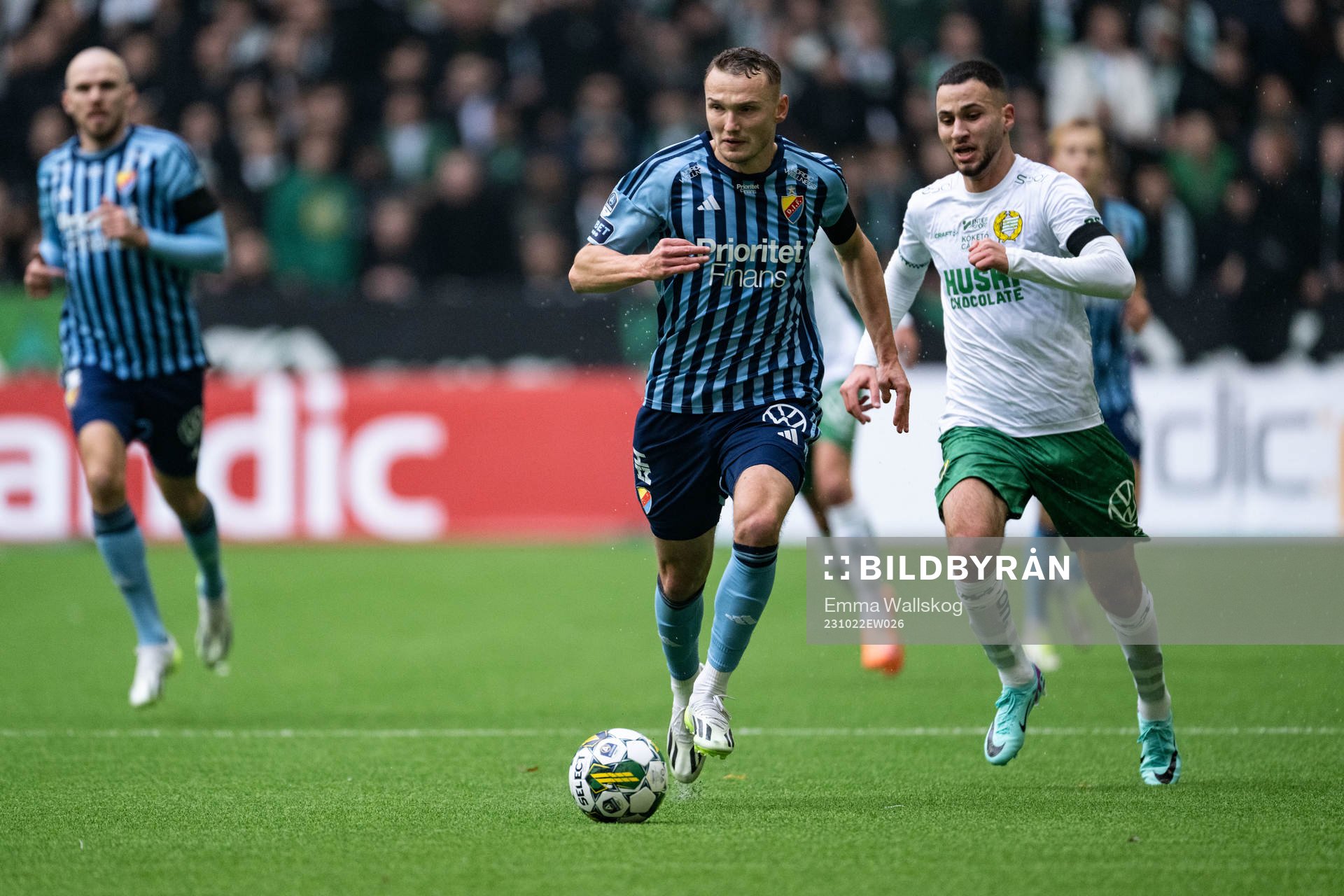Djurgårdens Haris Radetinac och Hammarbys Abdelrahman
