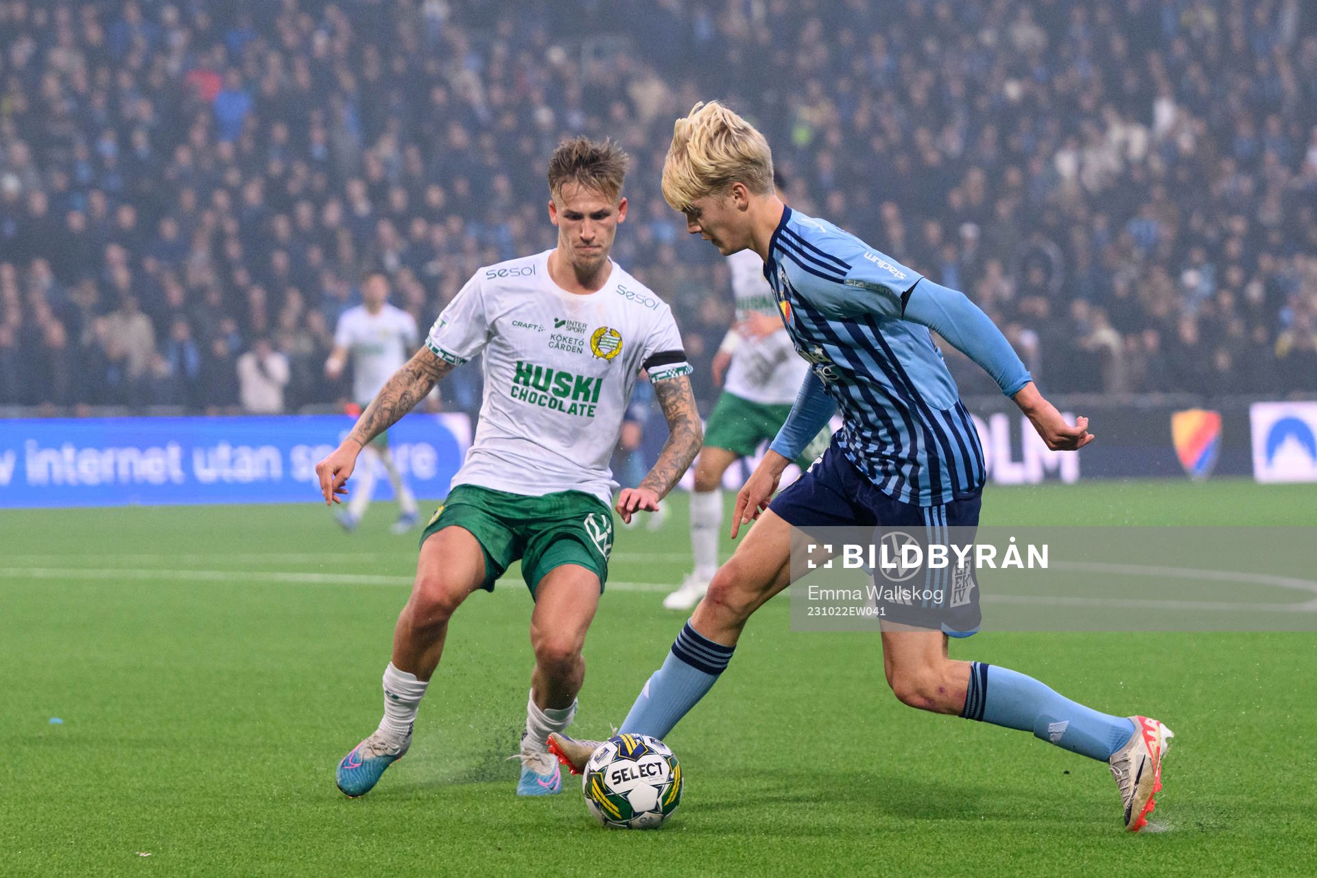 Hammarbys Fredrik Hammar och Djurgårdens Lucas Bergvall