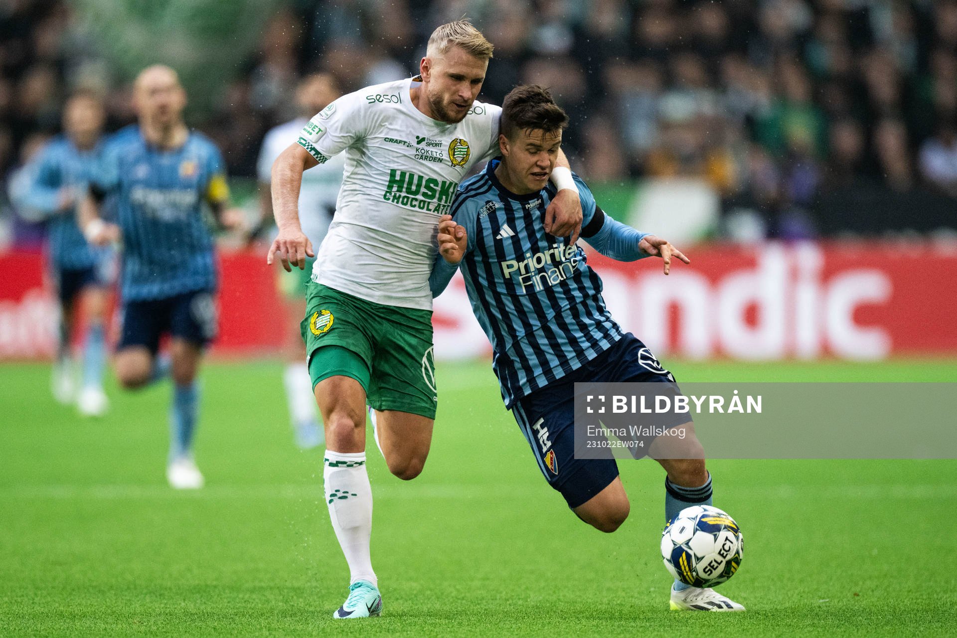 Hammarbys Simon Strand och Djurgårdens Samuel Dahl