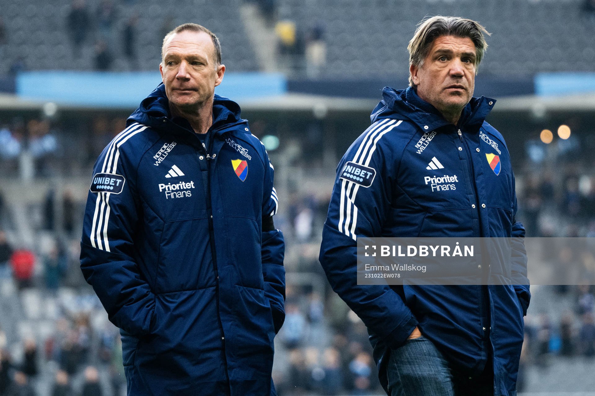 Djurgårdens tränare Kim Bergstrand och sportchef Bosse