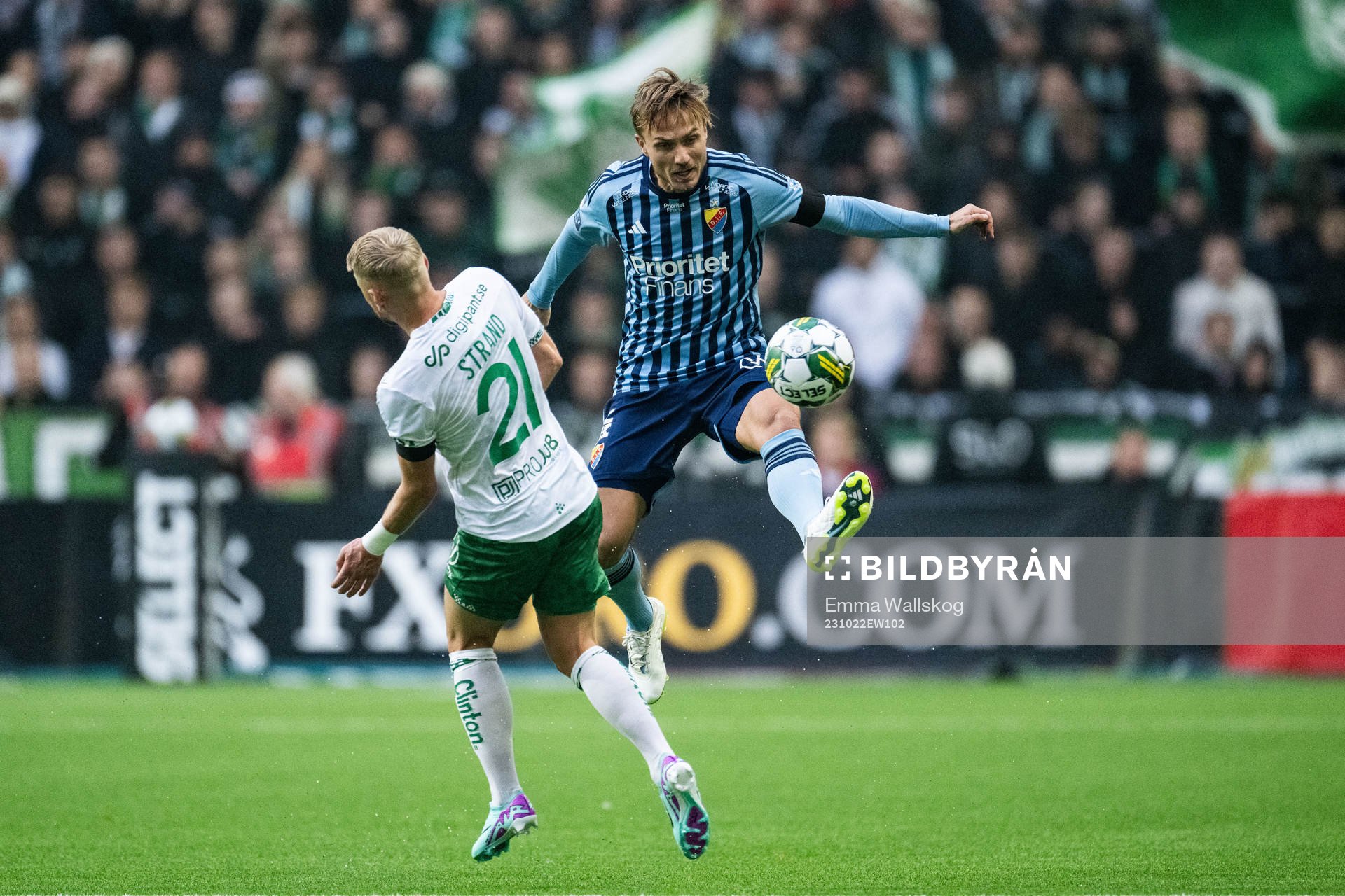 Hammarbys Simon Strand och Djurgårdens Pierre Neurath