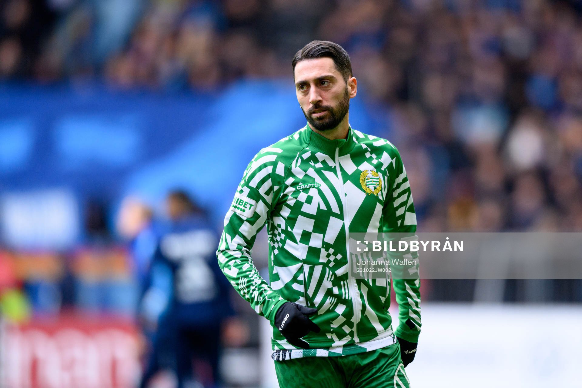 Hammarbys Nahir Besara innan fotbollsmatchen i Allsvenskan