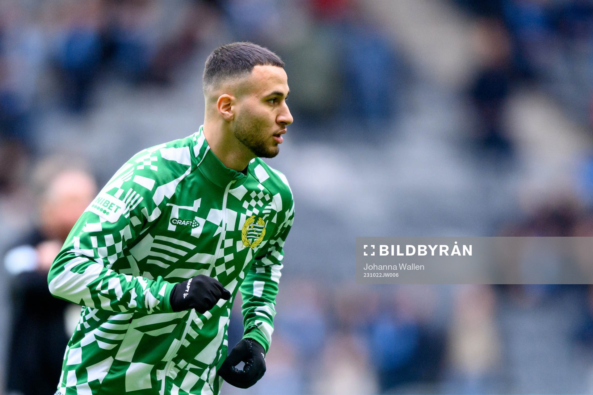 Hammarbys Abdelrahman Boudah Saidi innan fotbollsmatchen i