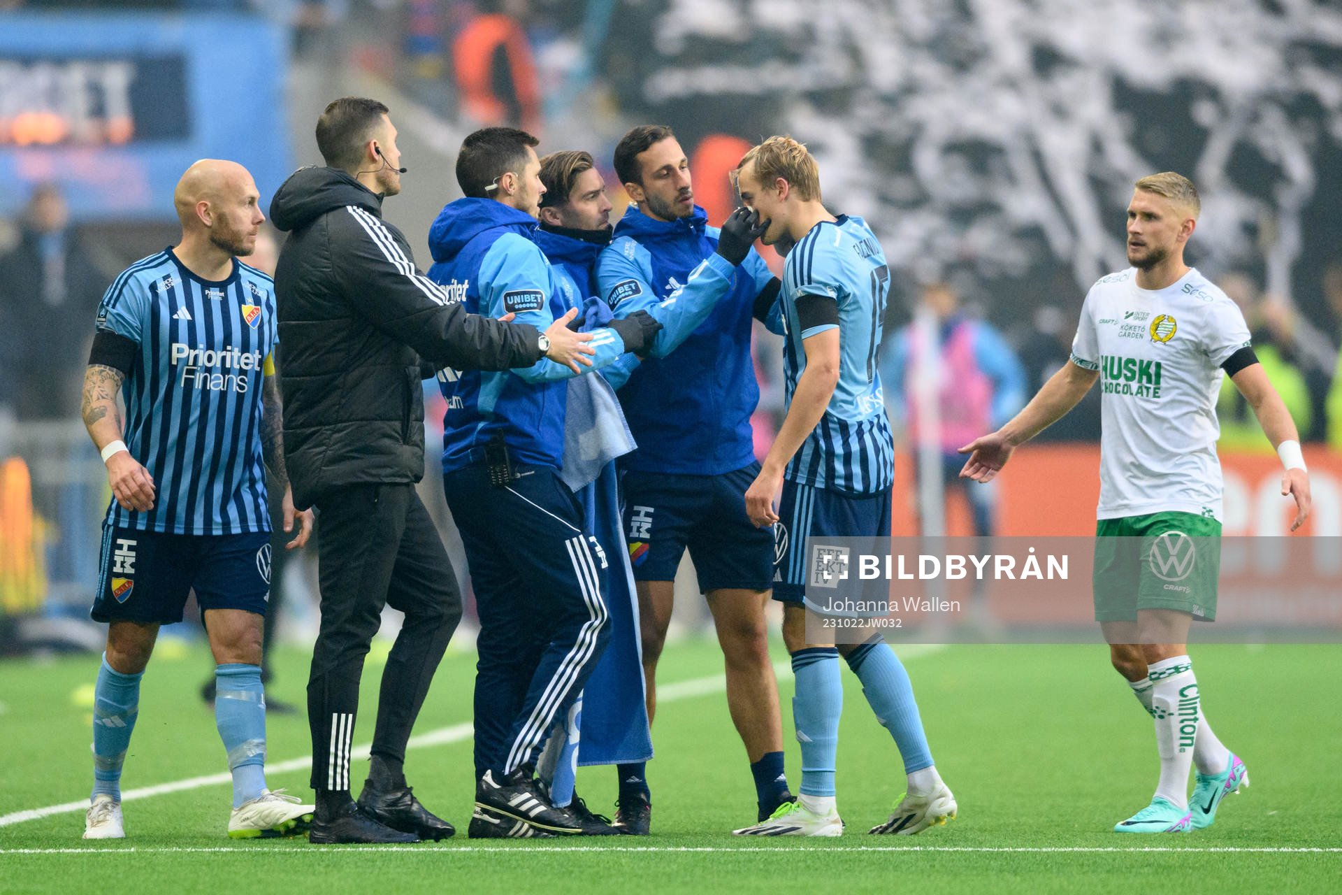 Djurgårdens Oskar Fallenius får vård