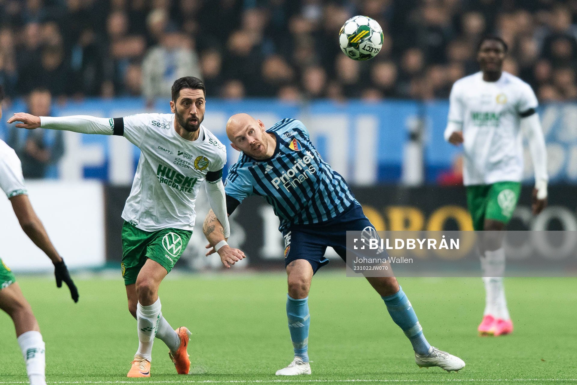 Hammarbys Nahir Besara och Djurgårdens Magnus Eriksson
