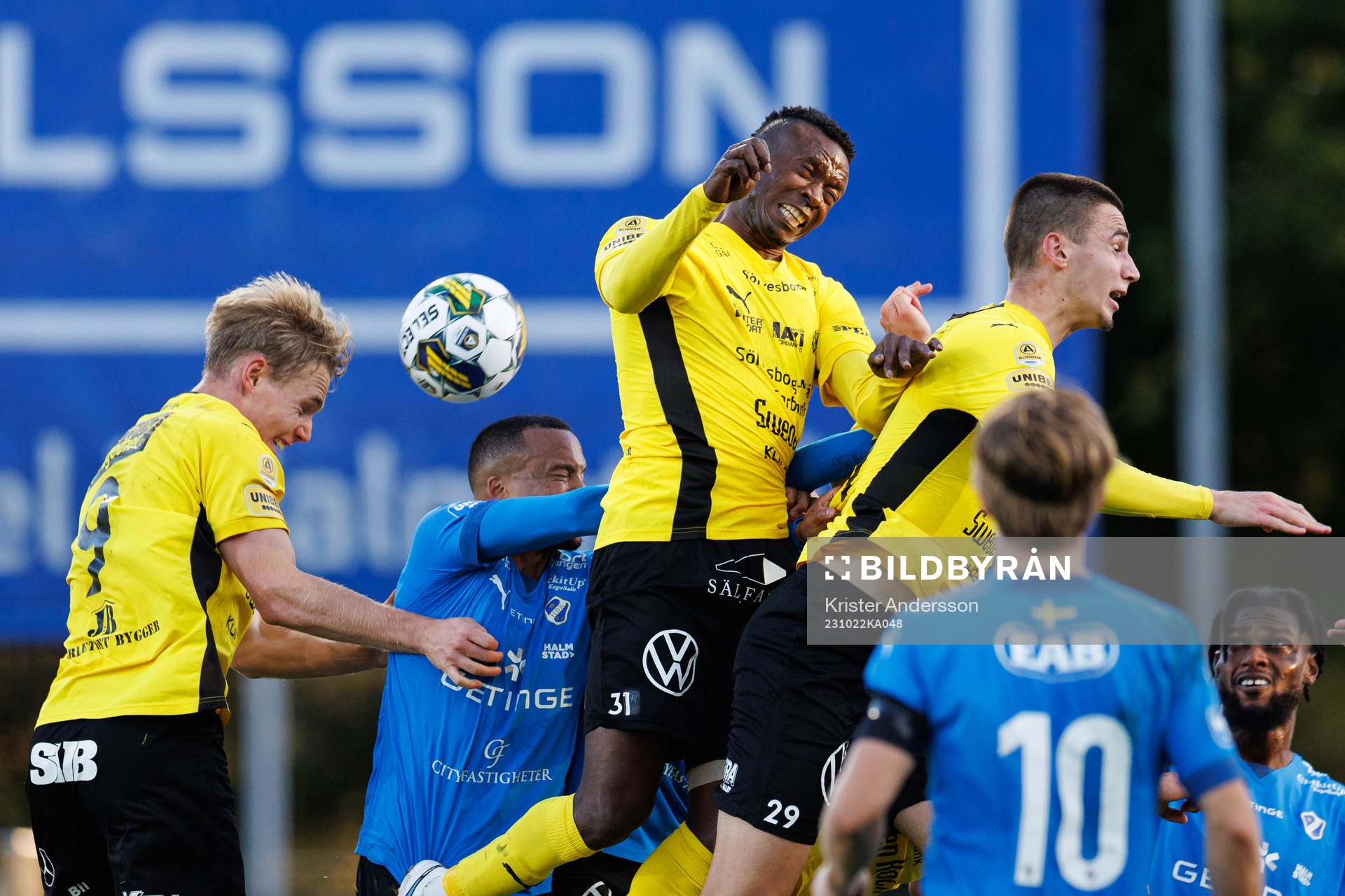 Mjällbys Max Fenger, Silas Nwankwo och Noah Eile