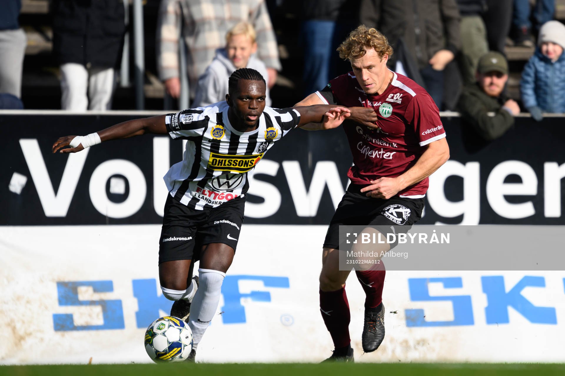 Landskronas Kofi Asare och Västerås SKs Herman Magnusson