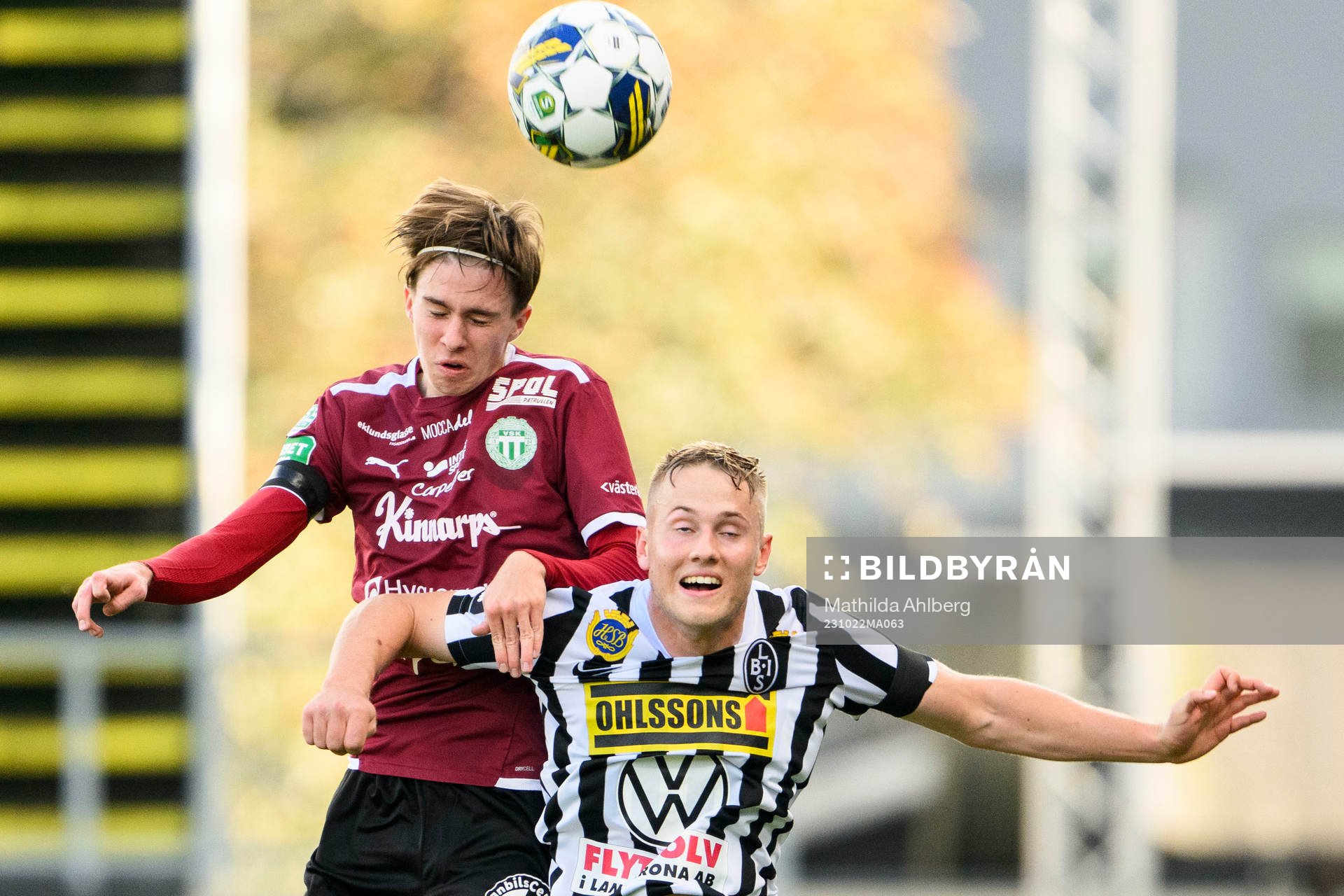 Västerås SKs Max Larsson och Landskronas Jesper Strid