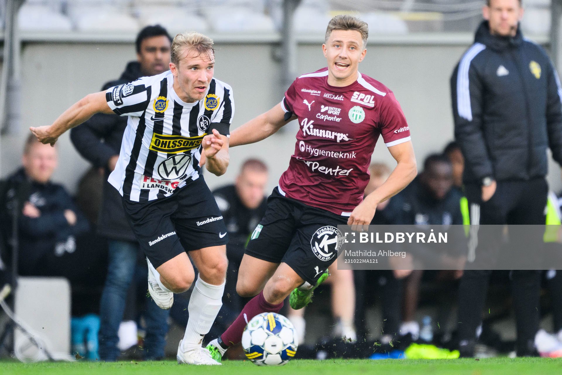 Landskronas Edvin Dahlqvist och Västerås SKs Simon Gefvert