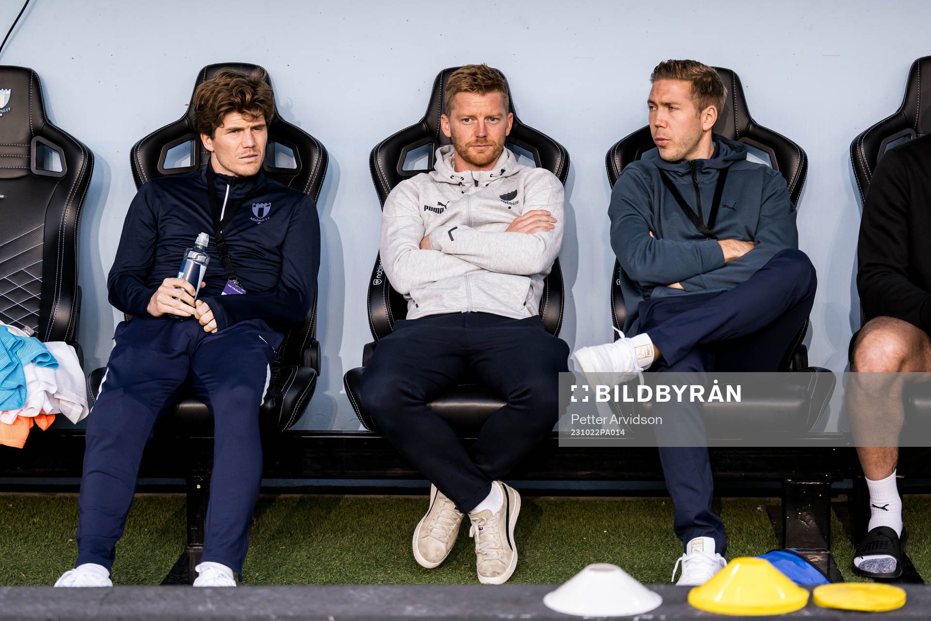 Malmö FFs Oliver Berg, Anders Christiansen och Anton