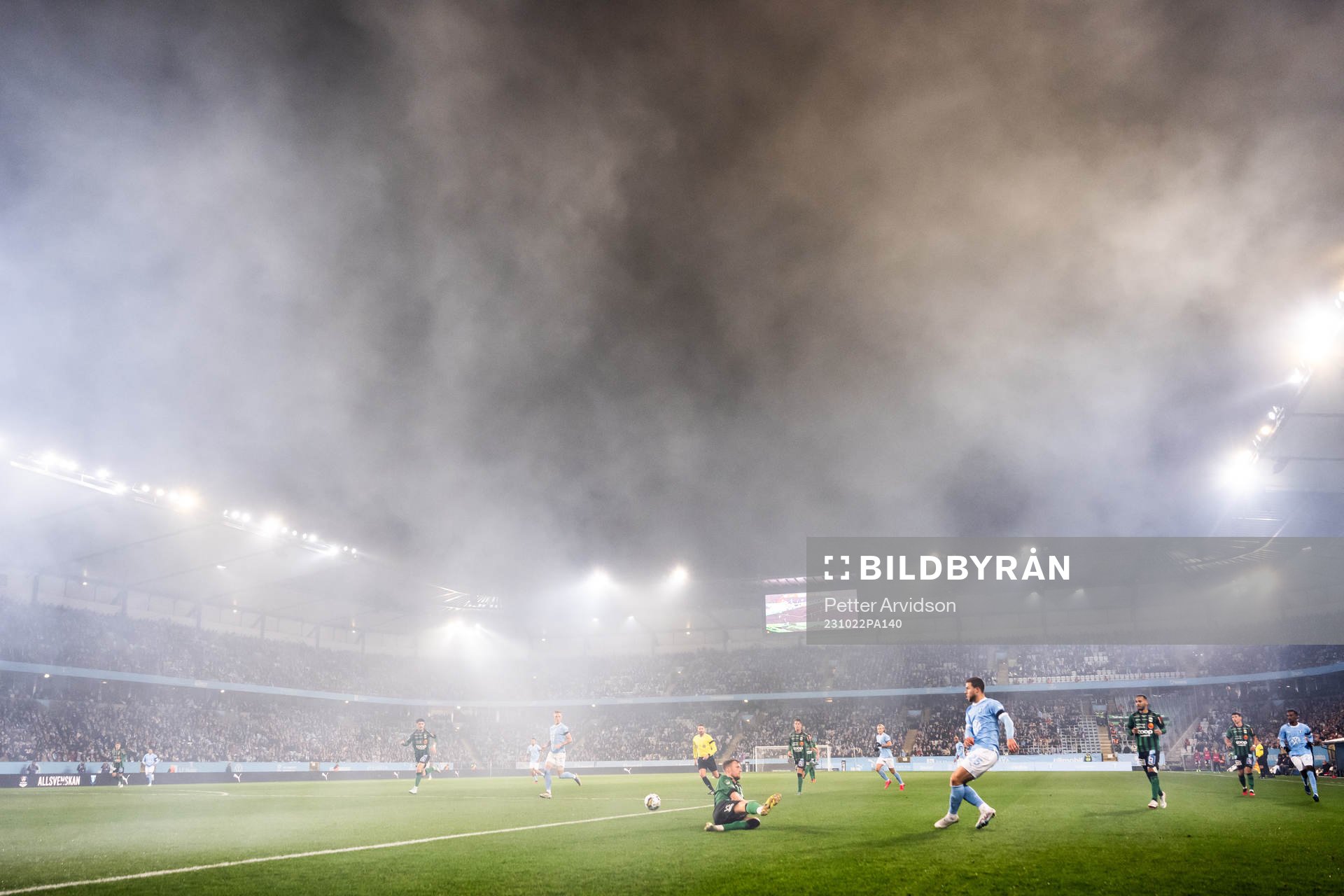 Rök på Eleda Stadion