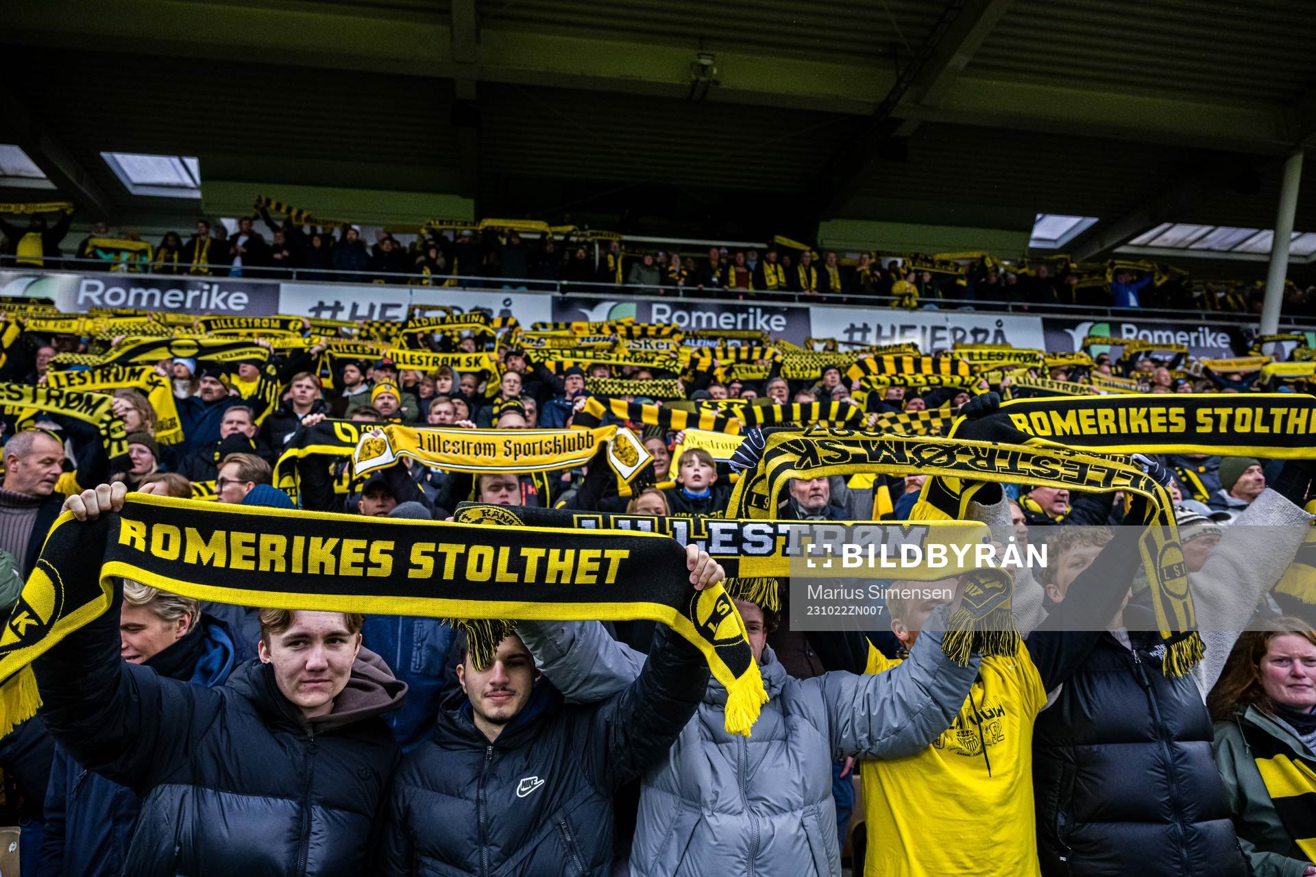 Spectators in the stands