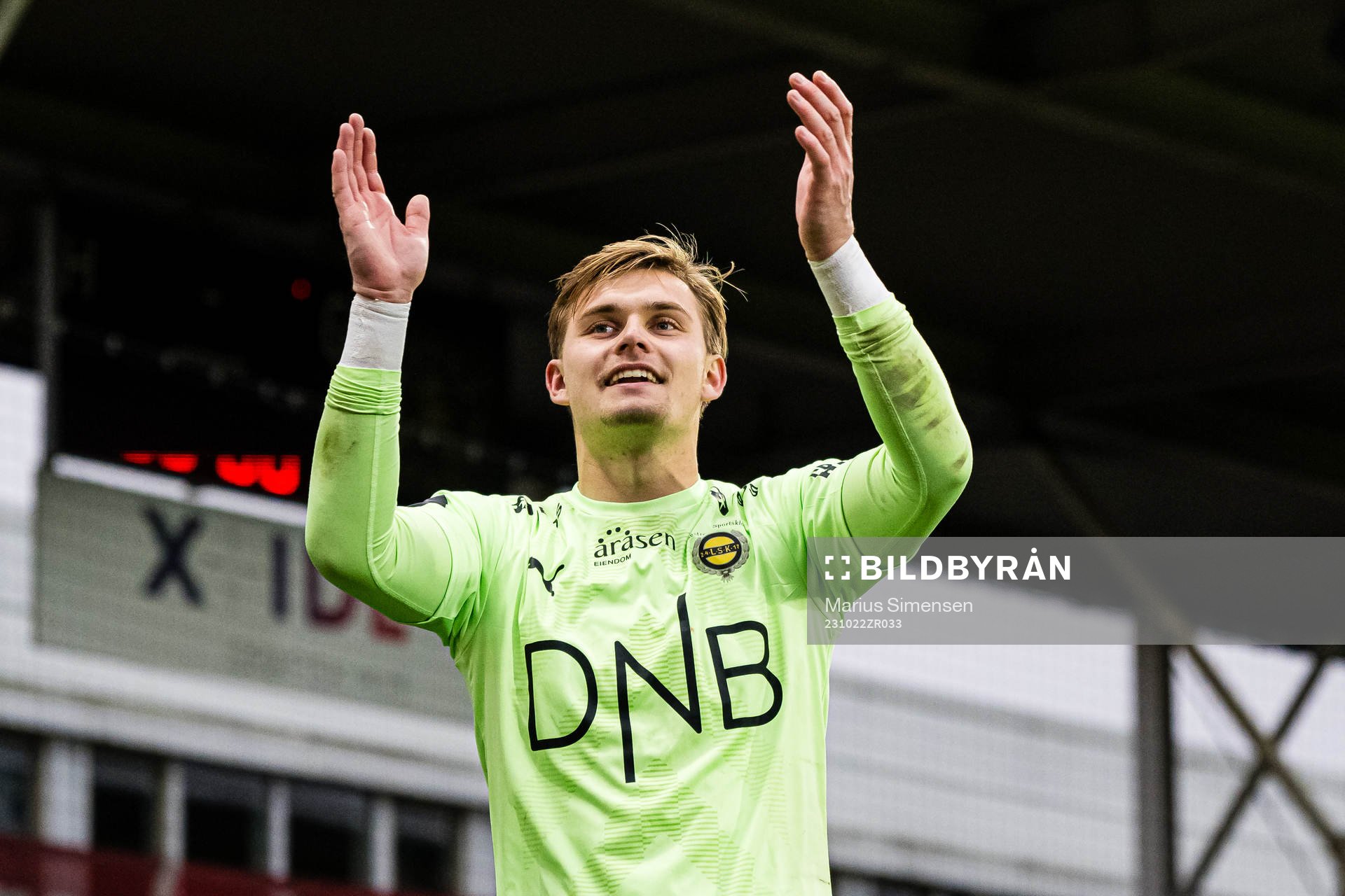 Mads Hedenstad Christiansen of Lillestrøm celebrates