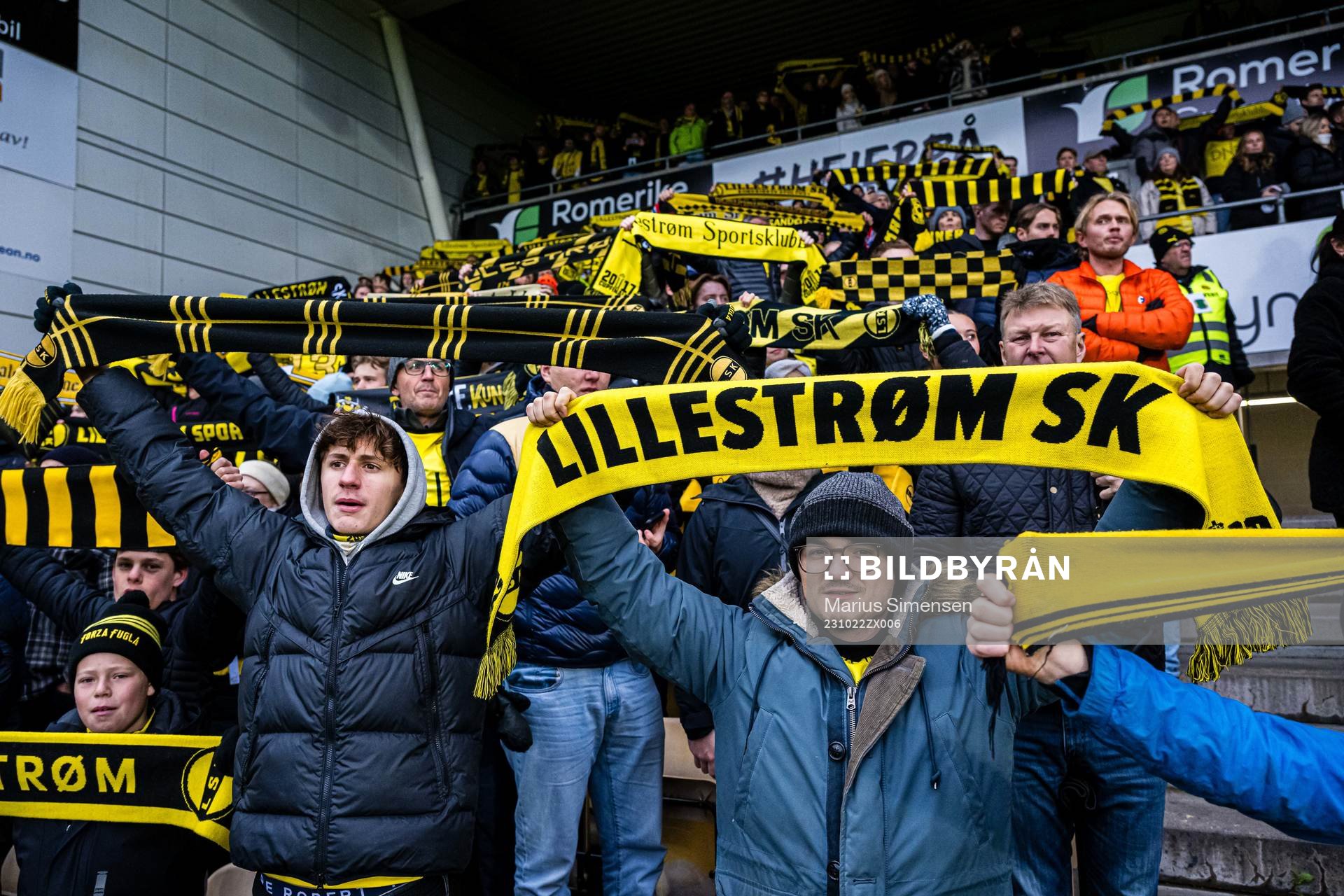 Spectators in the stands
