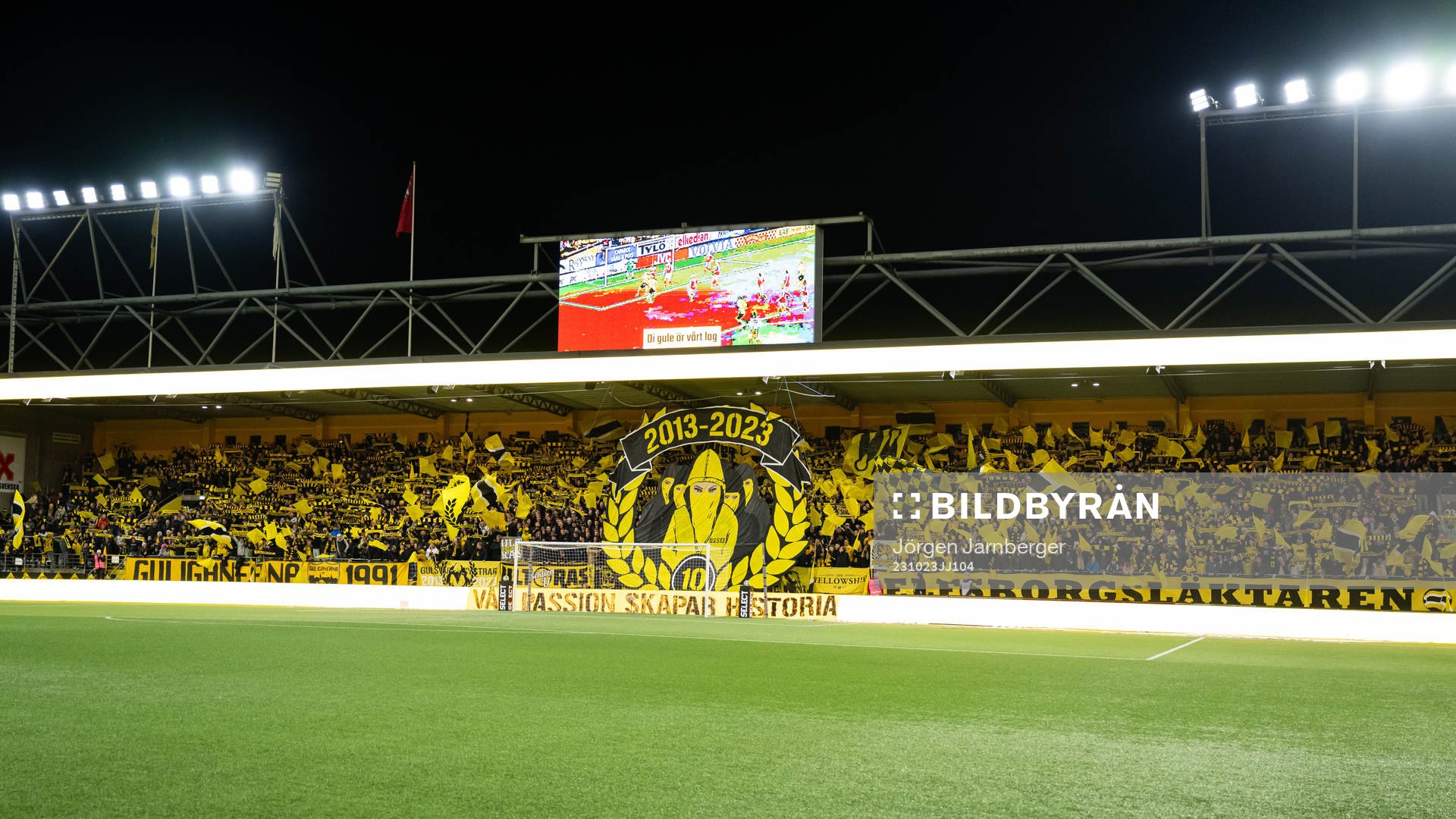 Elfsborgs supportrarna tifo