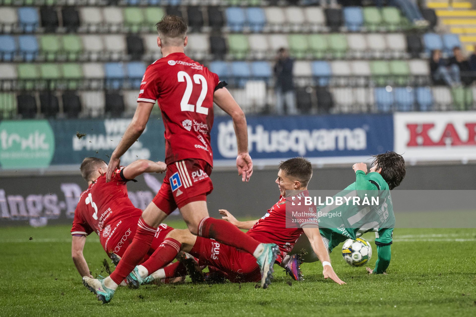 Skövde AIKs Filip Schyberg och Gustav Broman och
