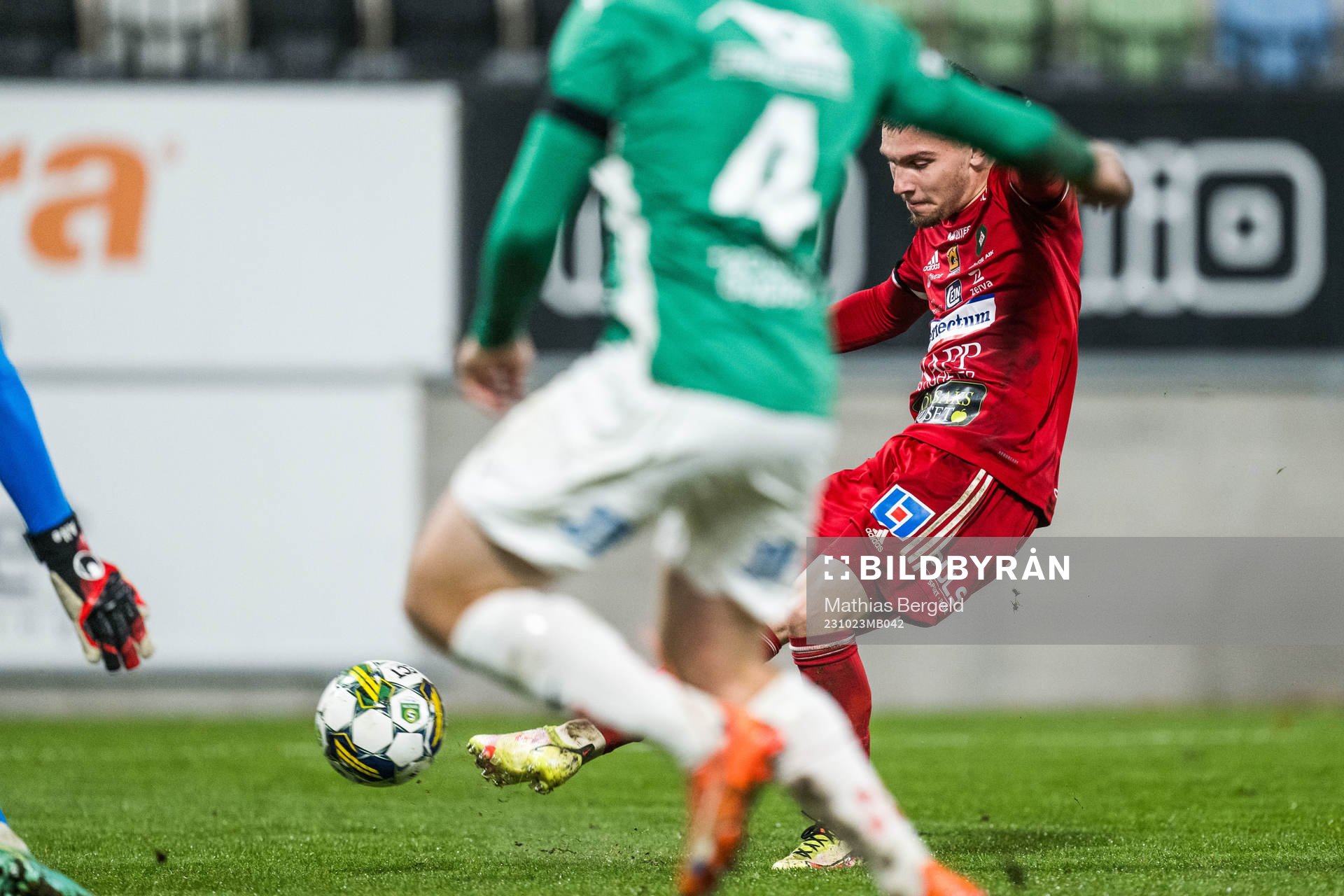 Skövde AIKs Isak Bjerkebo gör 1-2