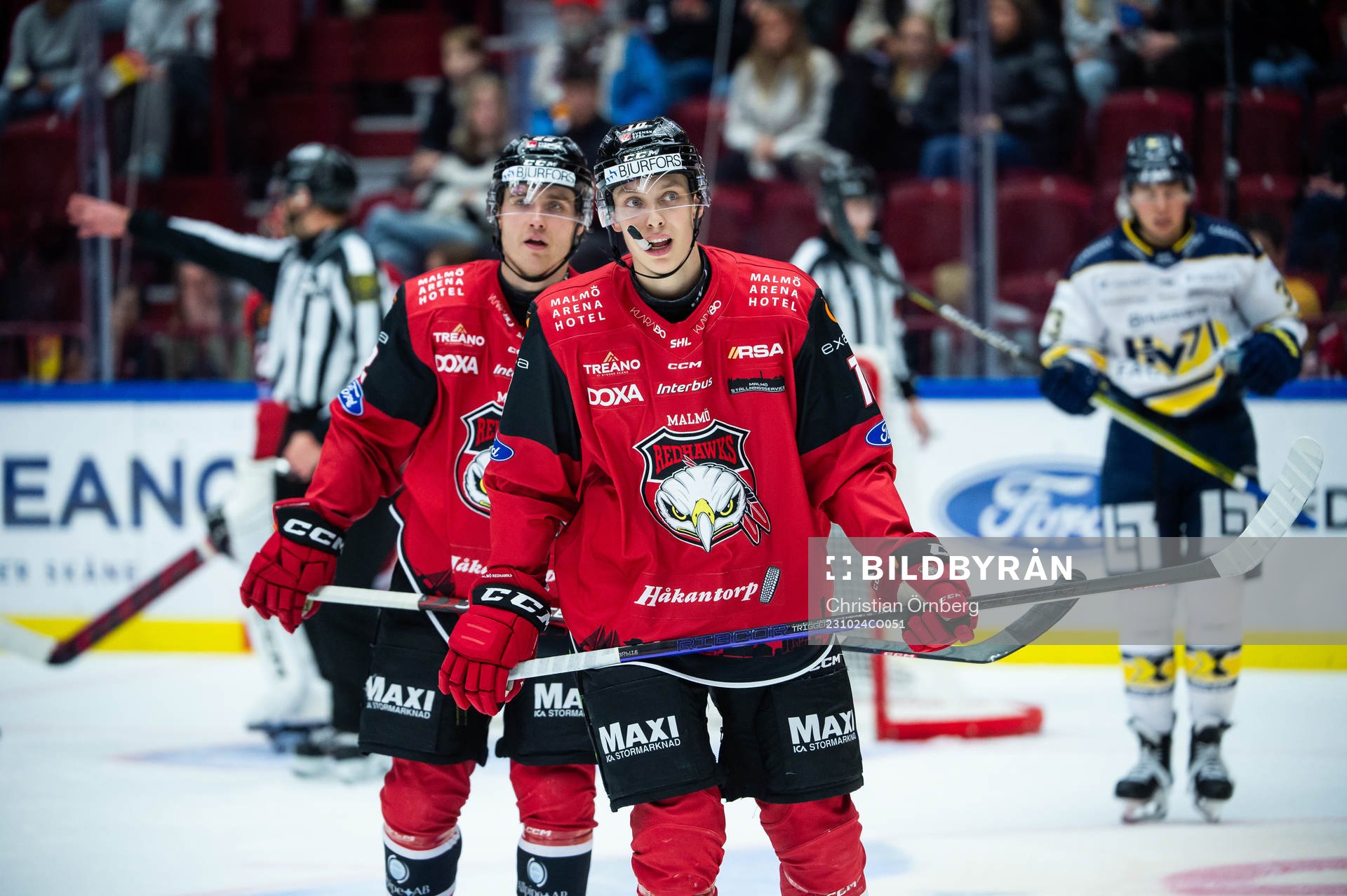 Malmö Redhawks William Von Barnekow och Janne Kuokkanen
