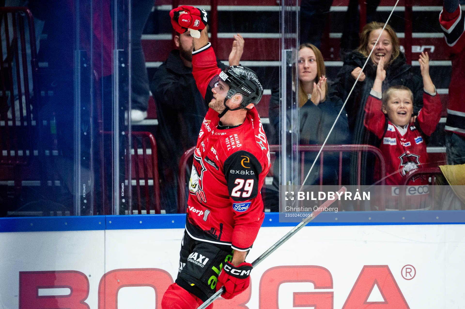 Malmö Redhawks Kim Rosdahl jublar