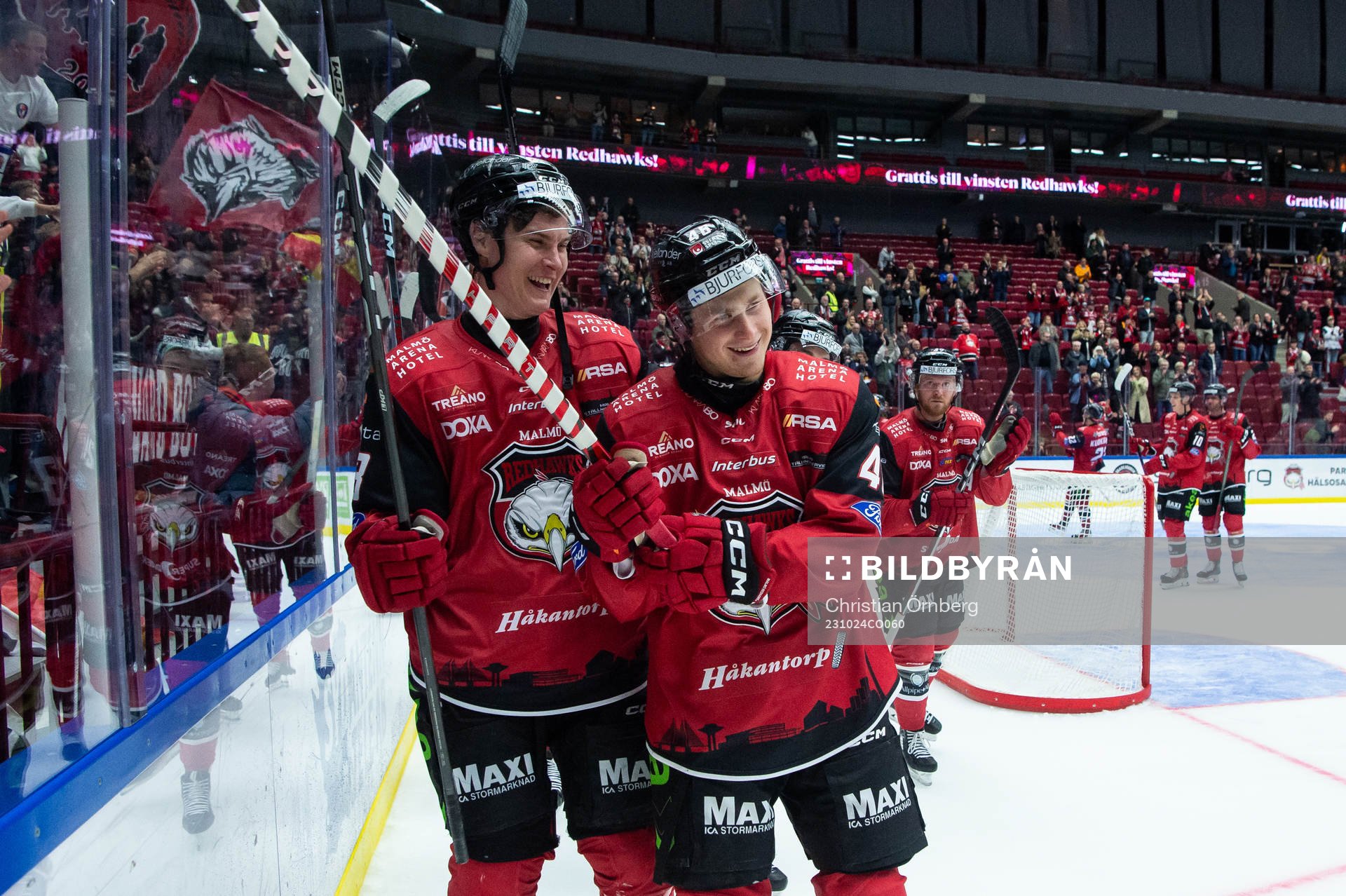 Malmö Redhawks Fredrik Händemark och Lauri Pajuniemi